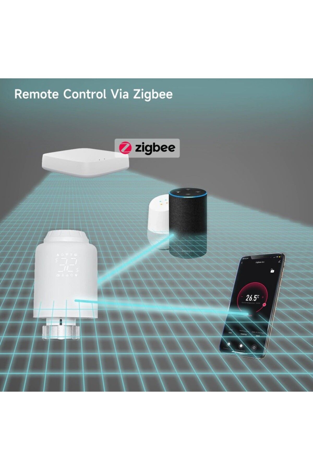 BeOk-Termostat inteligent pentru radiator, Zigbee, programabil, control vocal Google Assistant, Alexa 8