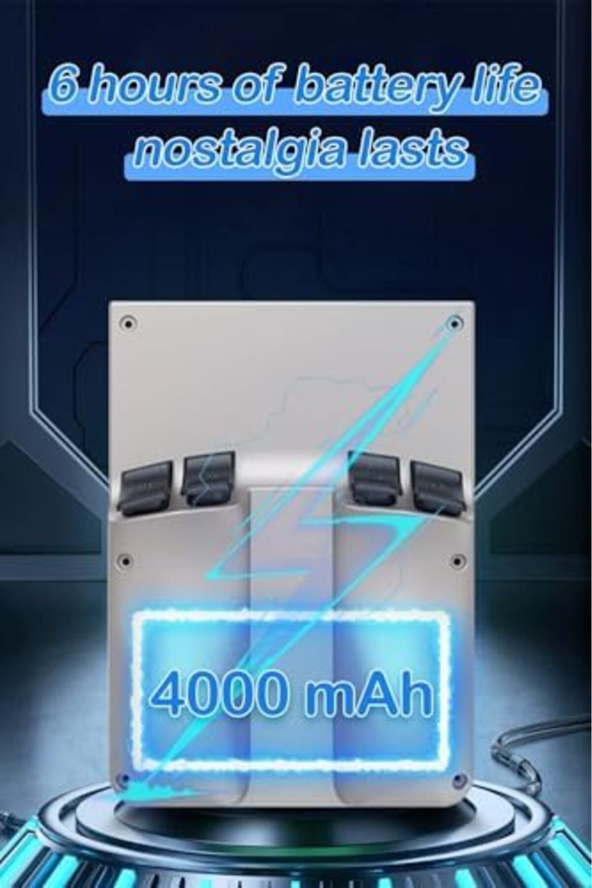 Generic-وحدة تحكم ألعاب محمولة M18 ريترو بشاشة IPS مقاس 4.3 بوصة - شحن USB-C بسعة 4000 مللي أمبير/ساعة (أسود شفاف) 4