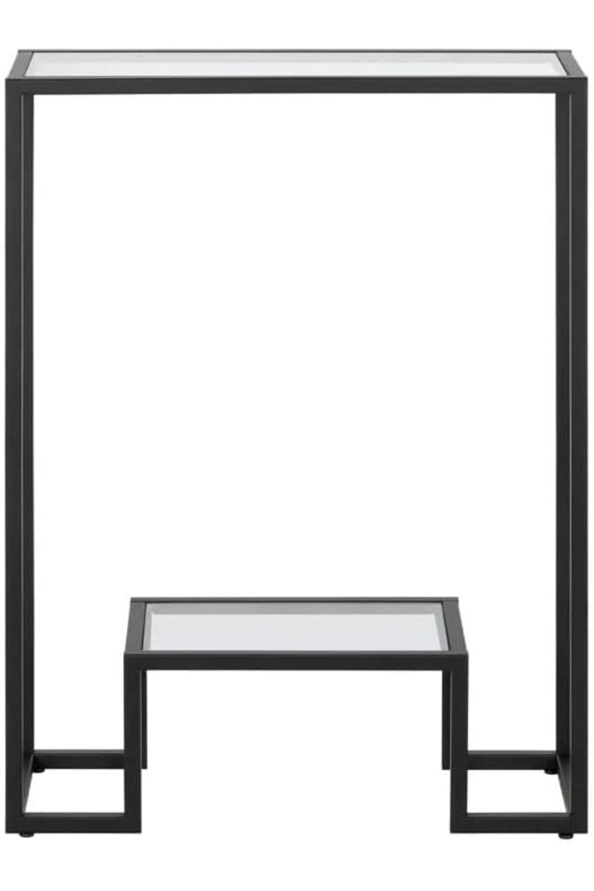 genric-FFD Console Table Pre Assembled Glass Shelves with Metal Frame Entrance Console Table Sofa 5
