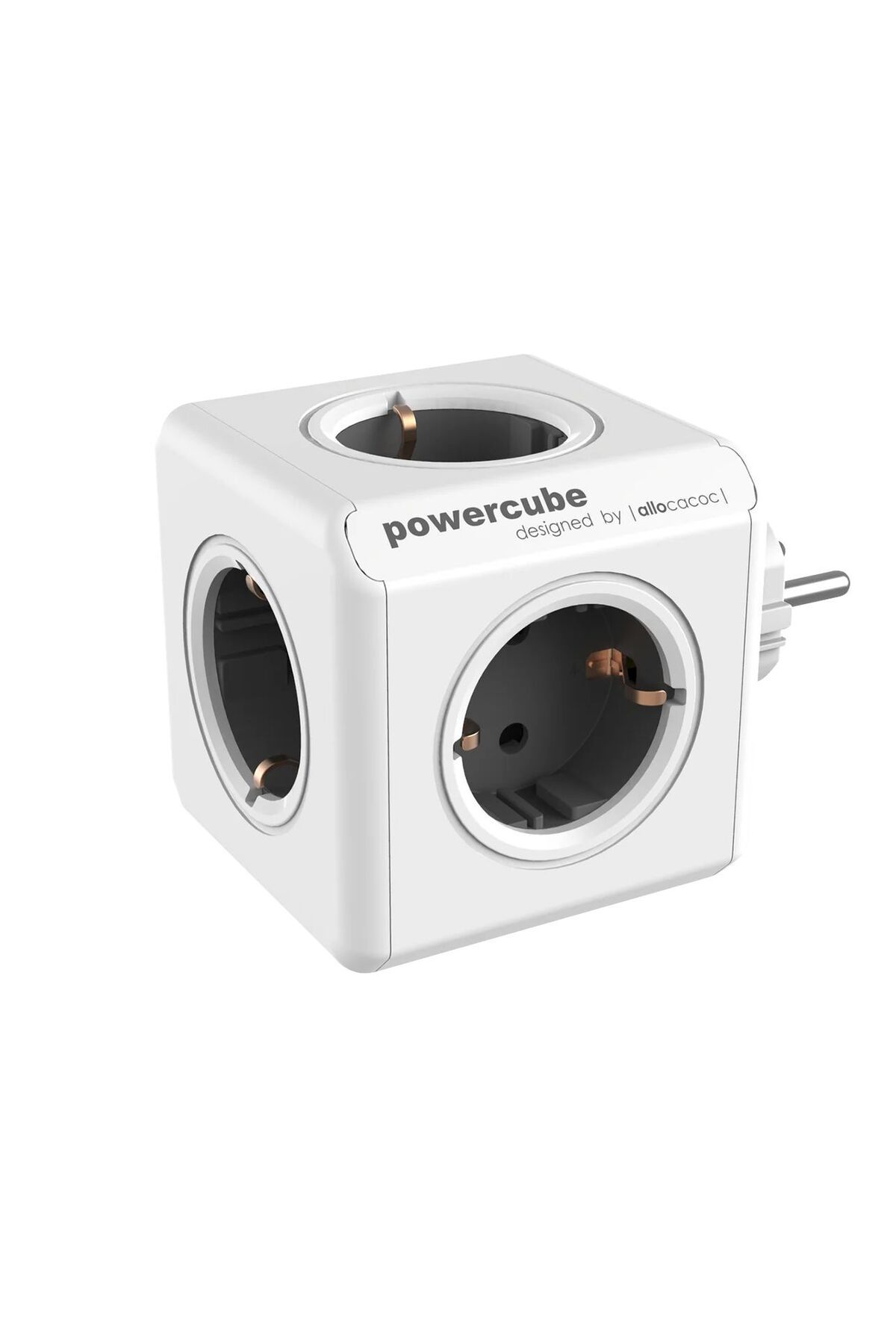 Allocacoc-Prelungitor cubic, Powercube de la Allocacoc, 5 prize, alb/gri 1