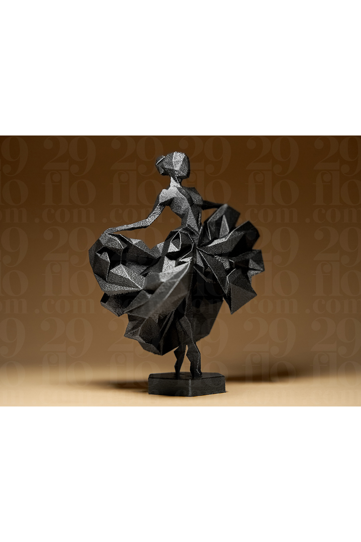 Geometrik Balerin Heykeli 15cm | Minimalist Masaüstü Dansçı Figürü & Ev Dekoru
