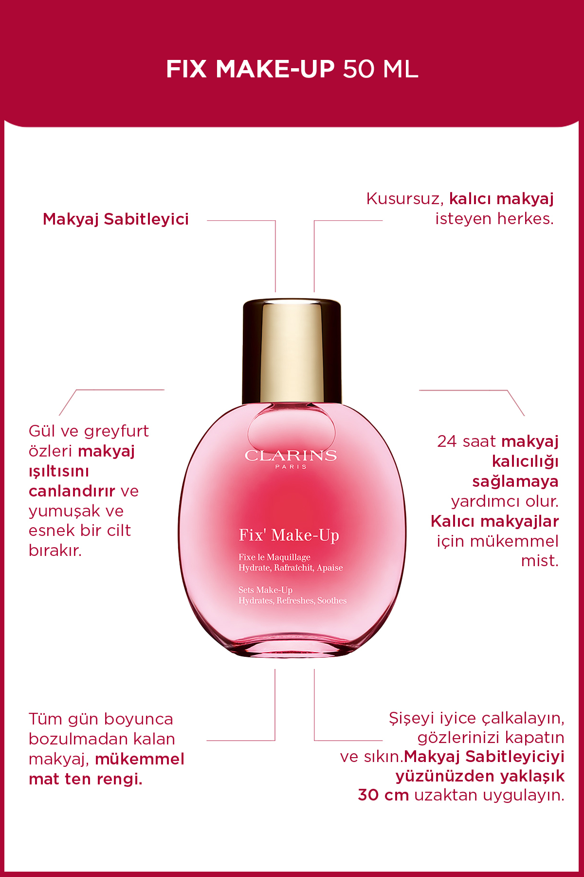 Fıx Make-up 50ml - Makyaj Sabitleyici — نارنجی CLR233753 — تصویر 2 از 2