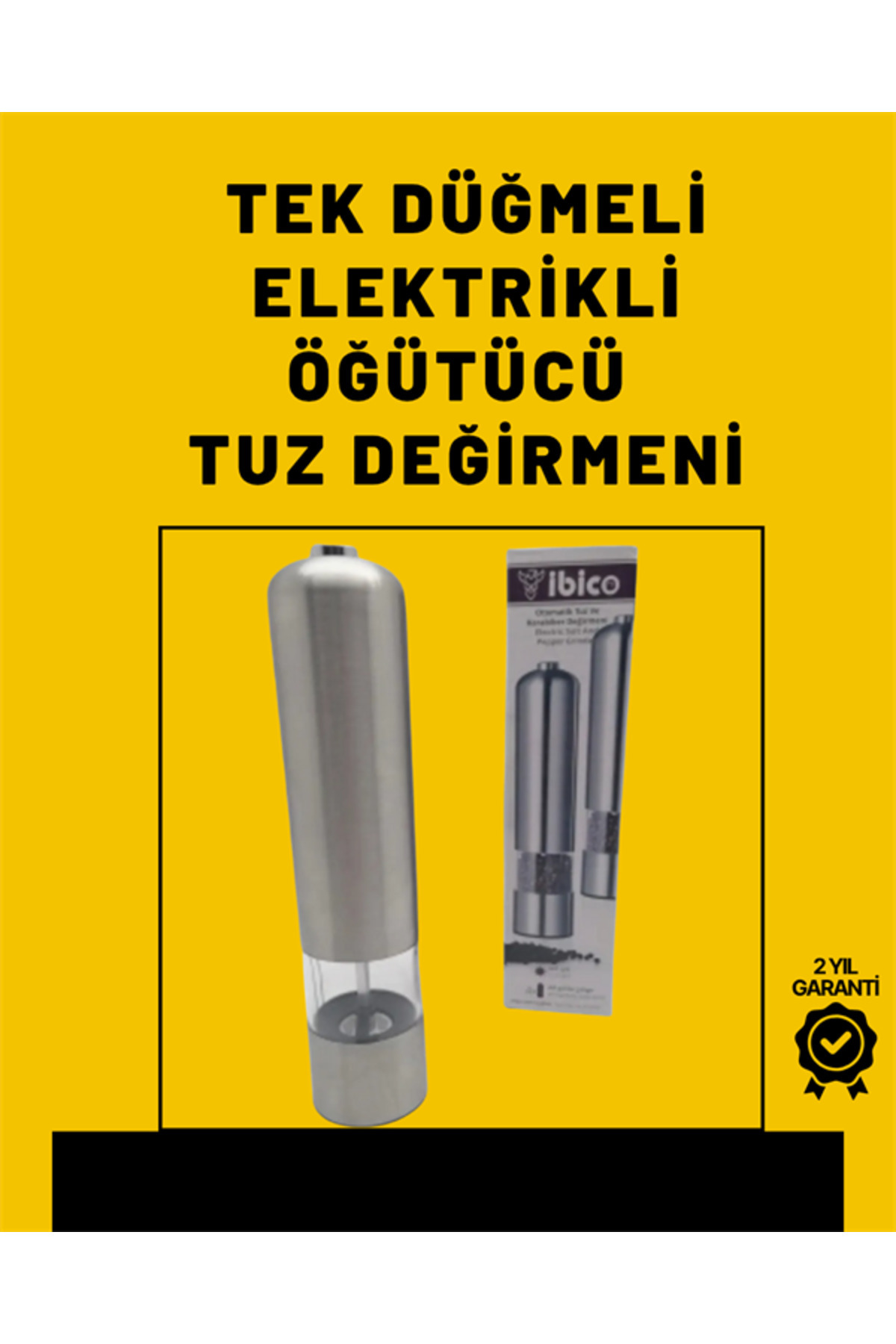 ALLSOOWE Elektrikli Baharat Öğütme Cihazı Ergonomik Şeffaf Gövde