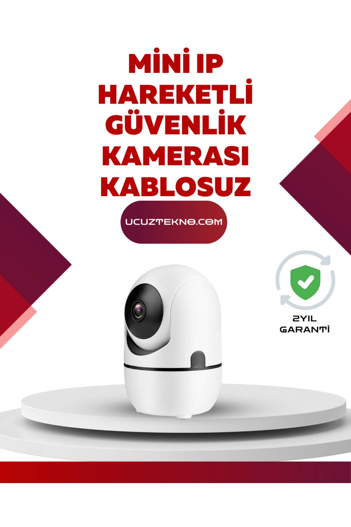budukkanda Full HD 1080P Kablosuz Güvenlik Kamerası – Hareket Takip, Gece Görüşü ve İki Yönlü Ses Ö