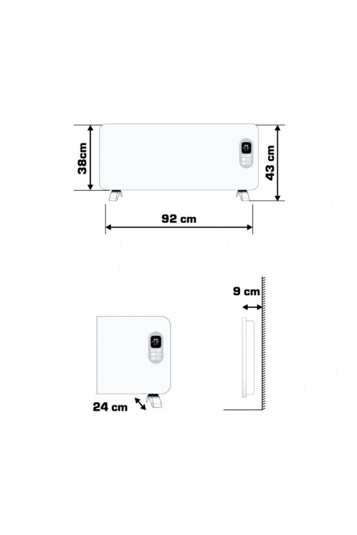 Home-Radiator inteligent, wireless, ecran tactil, 2 niveluri de încălzire, iOS, Android, termostat 4