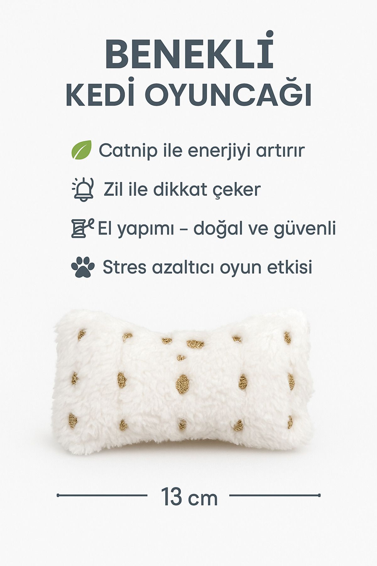 Lazy Paws-Cat Toy Interactive with Catnip and Bell, Stress Reliever, Relaxing Playmate - Spotted 3