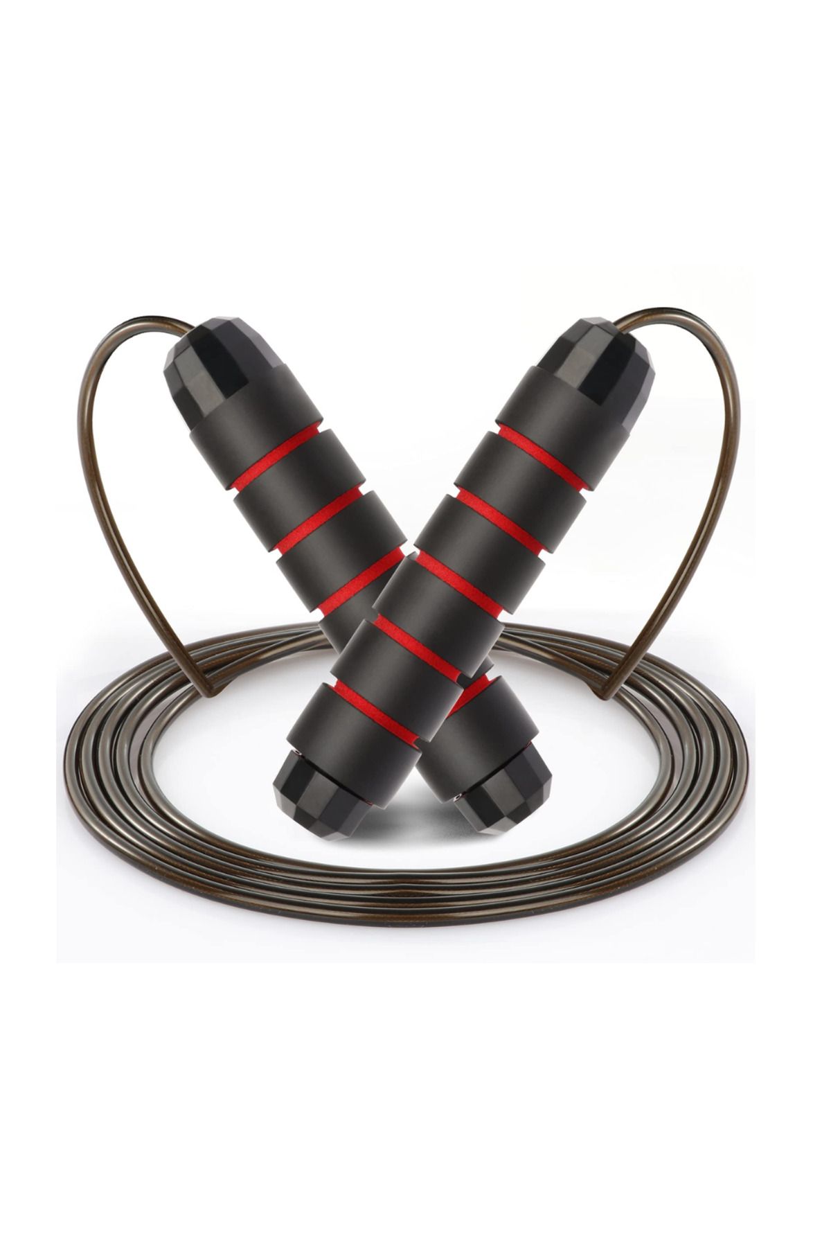 OEM-Skipping rope, jump rope, memory foam handles, adjustable length, Black/Red 1