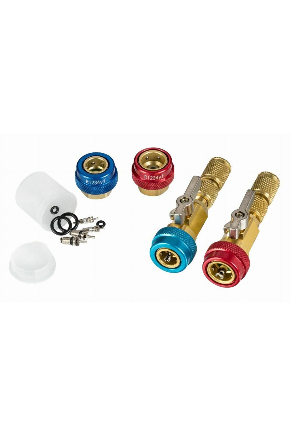 tip top-QUICK COUPLING SET WITH VALVE FOR R1234YF AND R134A AIR CONDITIONING 3