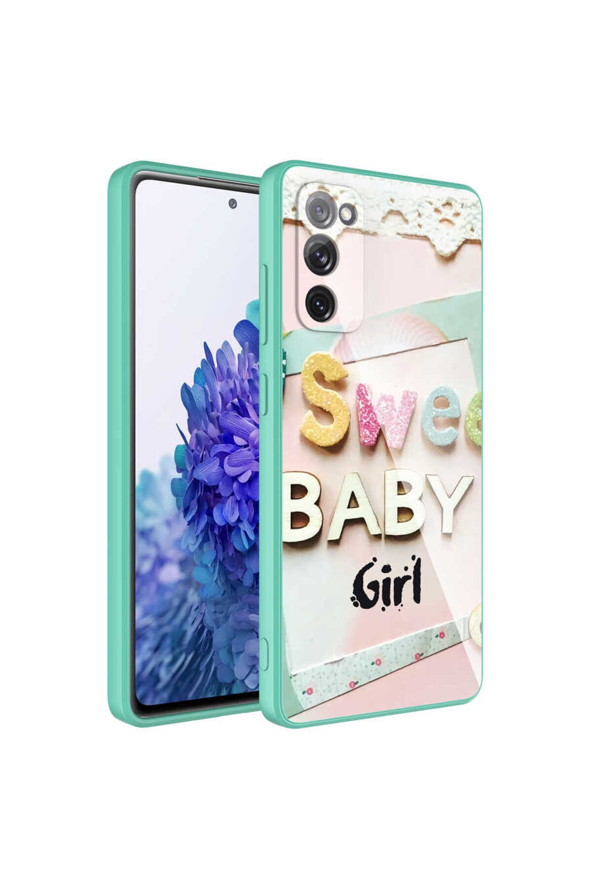 Galaxy S20 FE Uyumlu Kamera Korumalı Desenli Sert Silikon EFFX Epoksi Kılıf-NO5