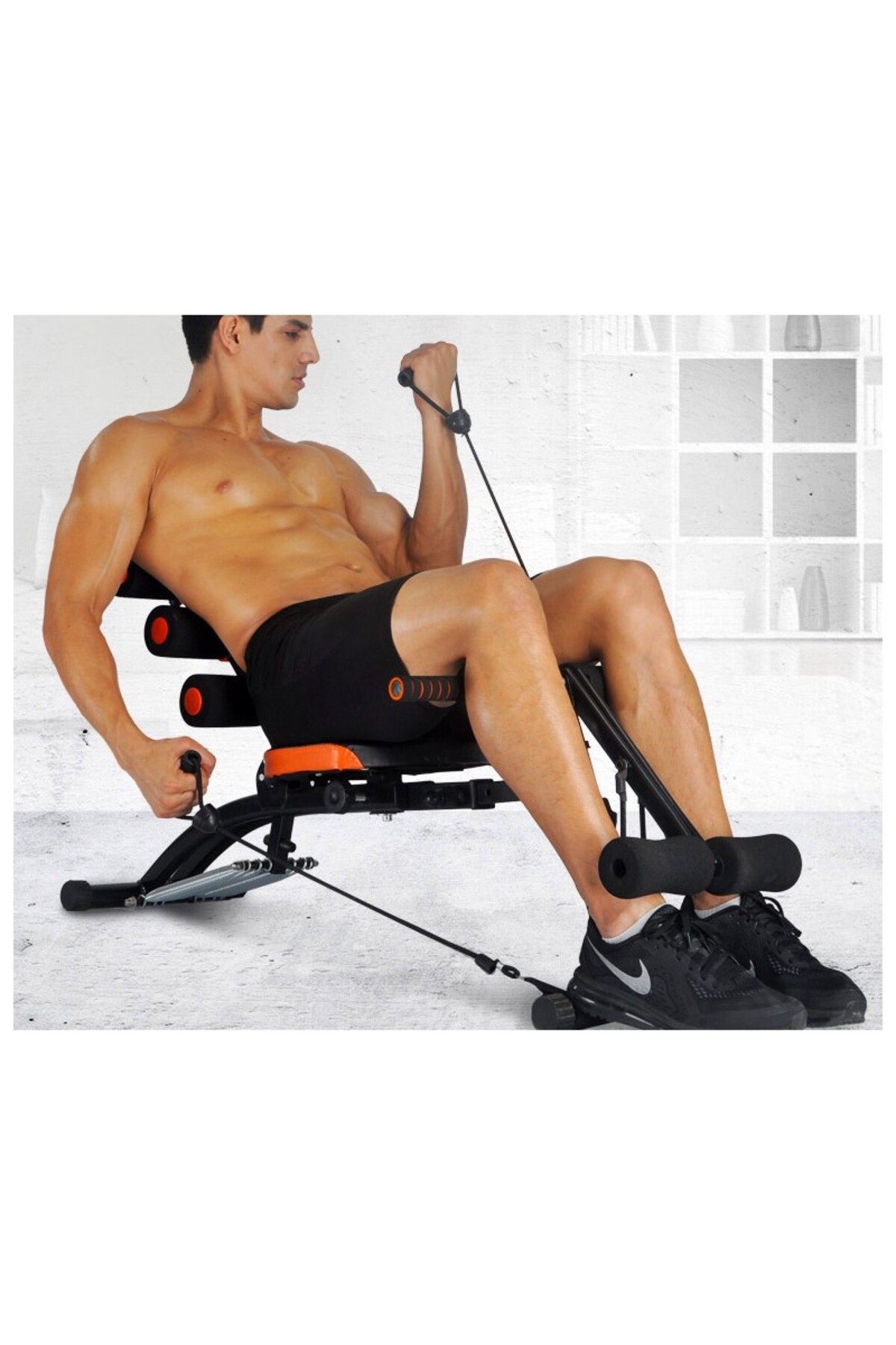 جهاز لتمارين البطن والخصر – بنش شد البطن متعدد الوضعيات للمنزل واللياقة البدنية