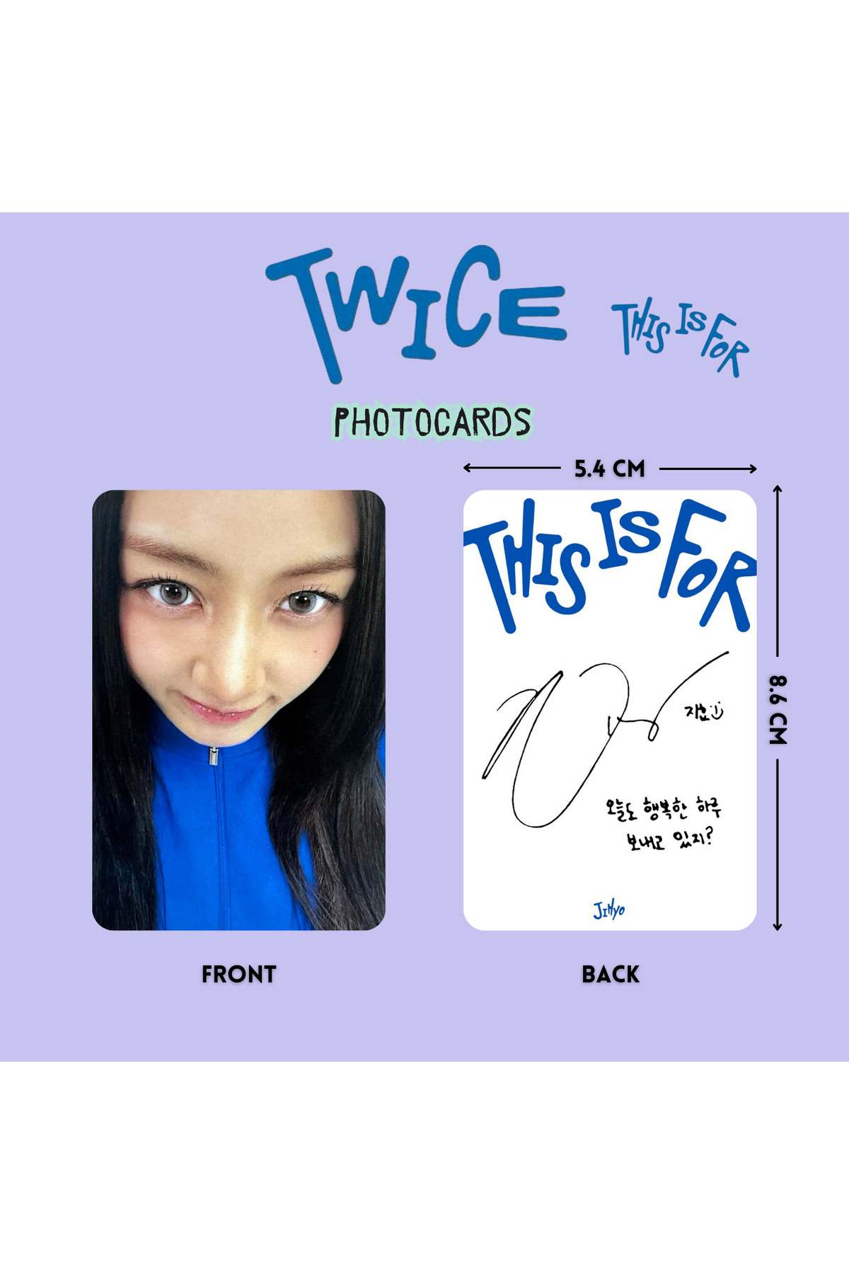Kpop Dünyasi TWICE Jihyo '' This is For '' Photocards Set - Fiyatı