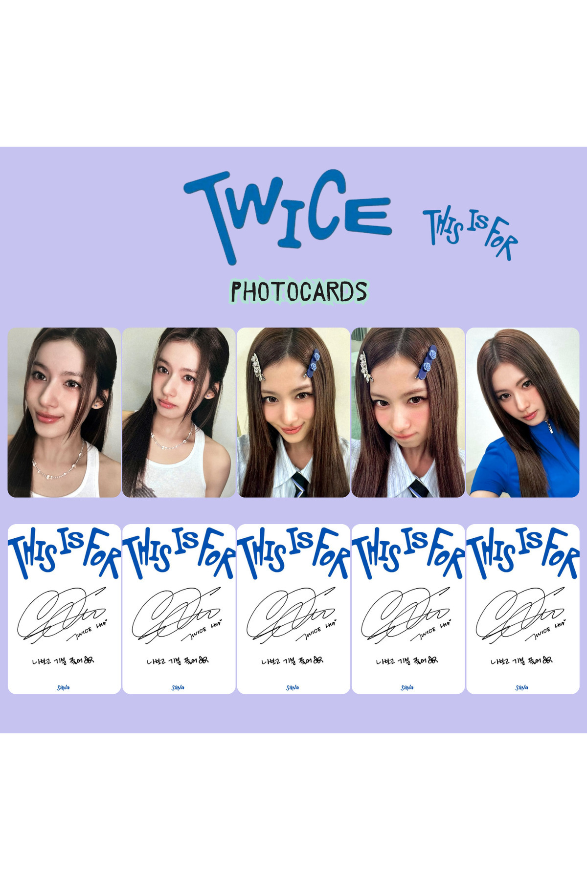 Kpop Dünyasi TWICE Sana '' This is For '' Photocards Set - Fiyatı