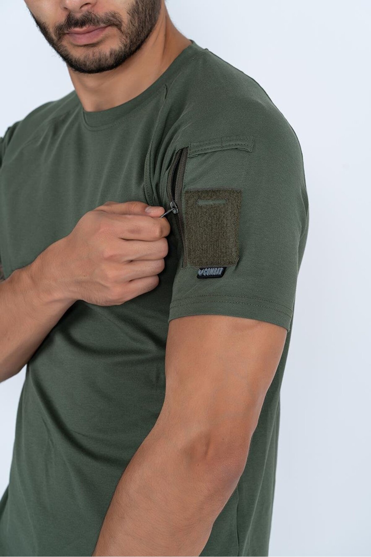 Wolff Combat Tactical taktik yuvarlak bisiklet yaka pamuklu nefes alan outdoor T-shirt- 801