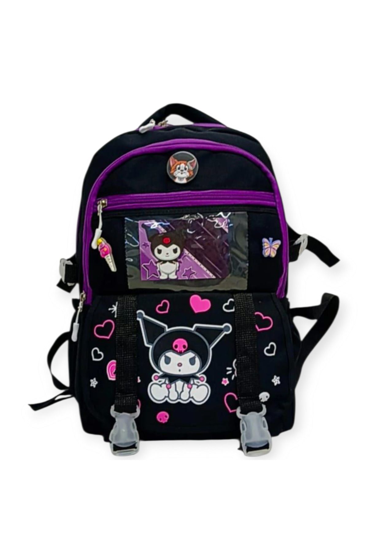 ROWAN ÇANTA-First School Bag Character Patterned Accessory Korean Style Black Primary School Backpack 1