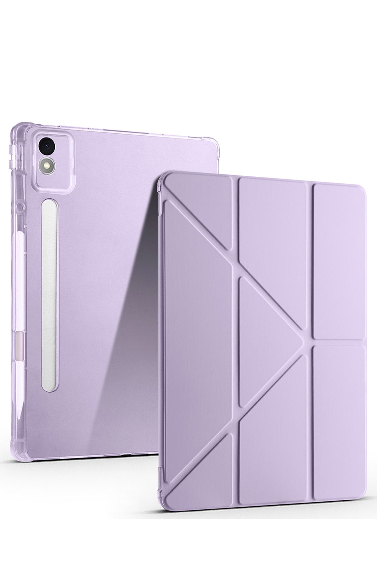 Nezih Case-Lenovo Idea Tab Pro 12.7” Tb373Fu Compatible Tri Folding Smart Case with Pen Compartment and Sleep Mode 2