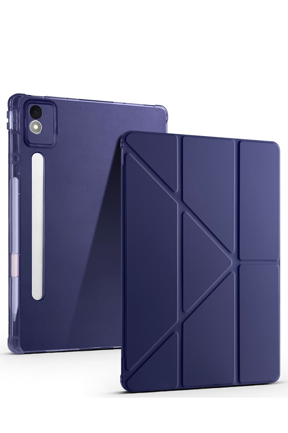 Nezih Case-Lenovo Idea Tab Pro 12.7” Tb373Fu Compatible Tri Folding Smart Case with Pen Compartment and Sleep Mode 2