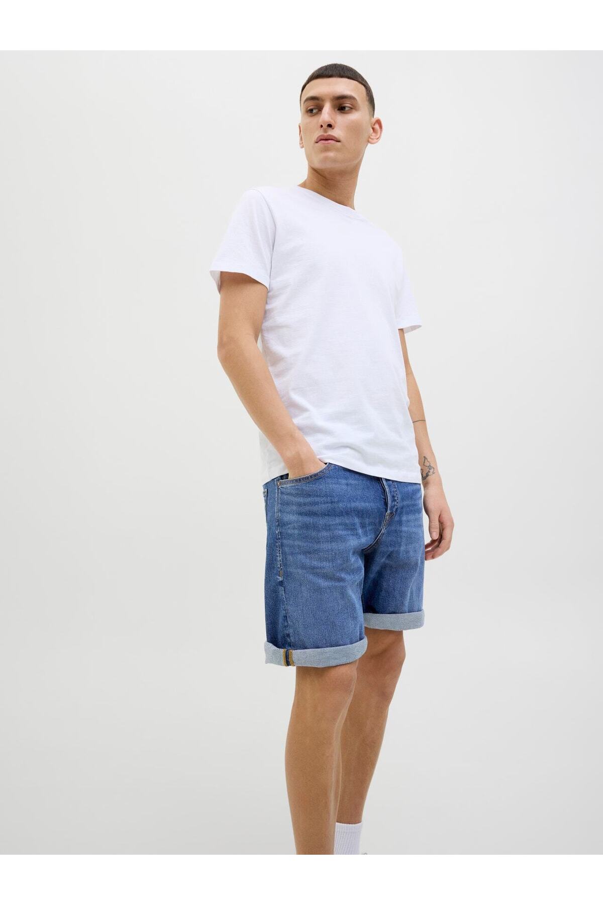 شلوارک مردانه راسته فاق نرمال | جک اند جونز Jack & Jones 12269612 - تصویر 4