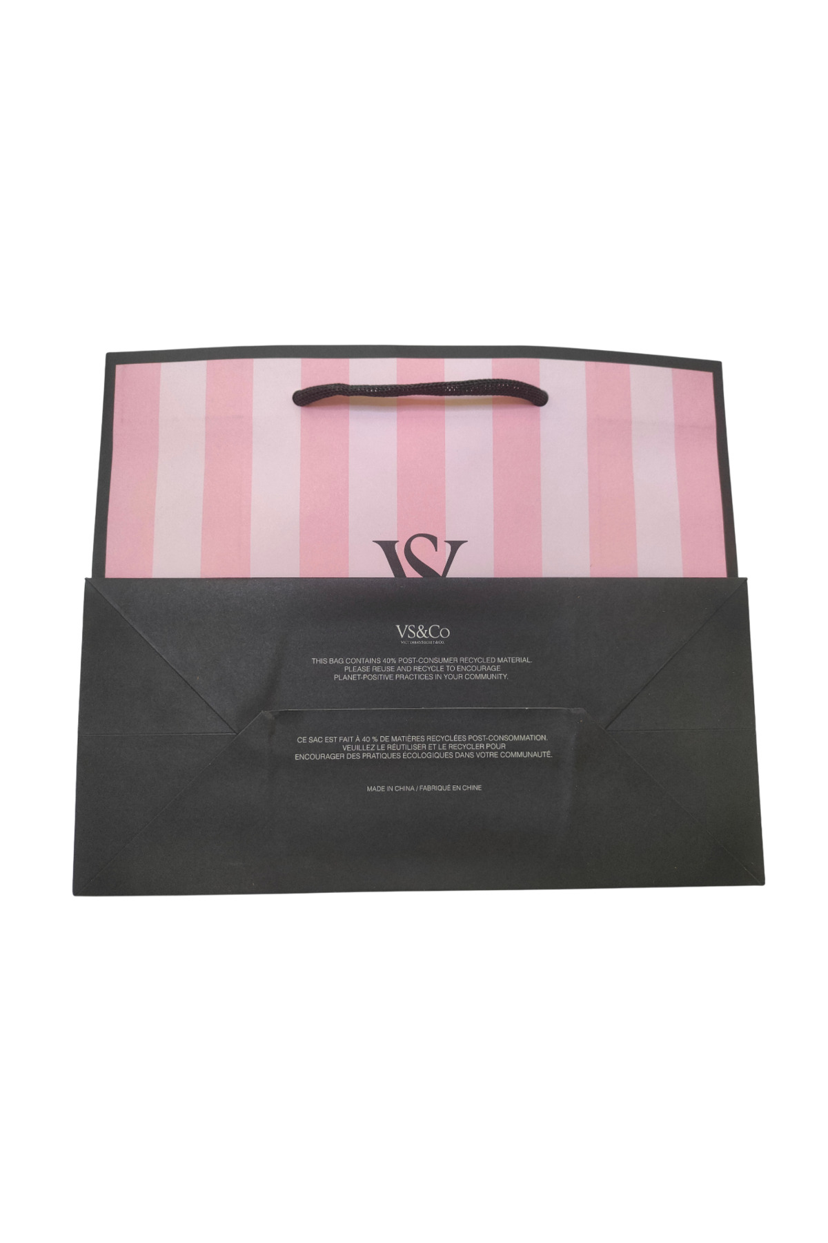 Victoria's Secret Alışveriş Çantası Medium - Yeni Pembe Çizgili