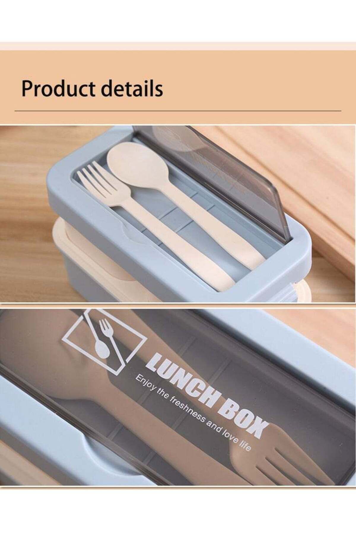 COOYA-3-In-1 Utensil Set,With Lunch Bag,Built-In Plastic Soup Cup，large-capacity,Safe Non-toxic 3