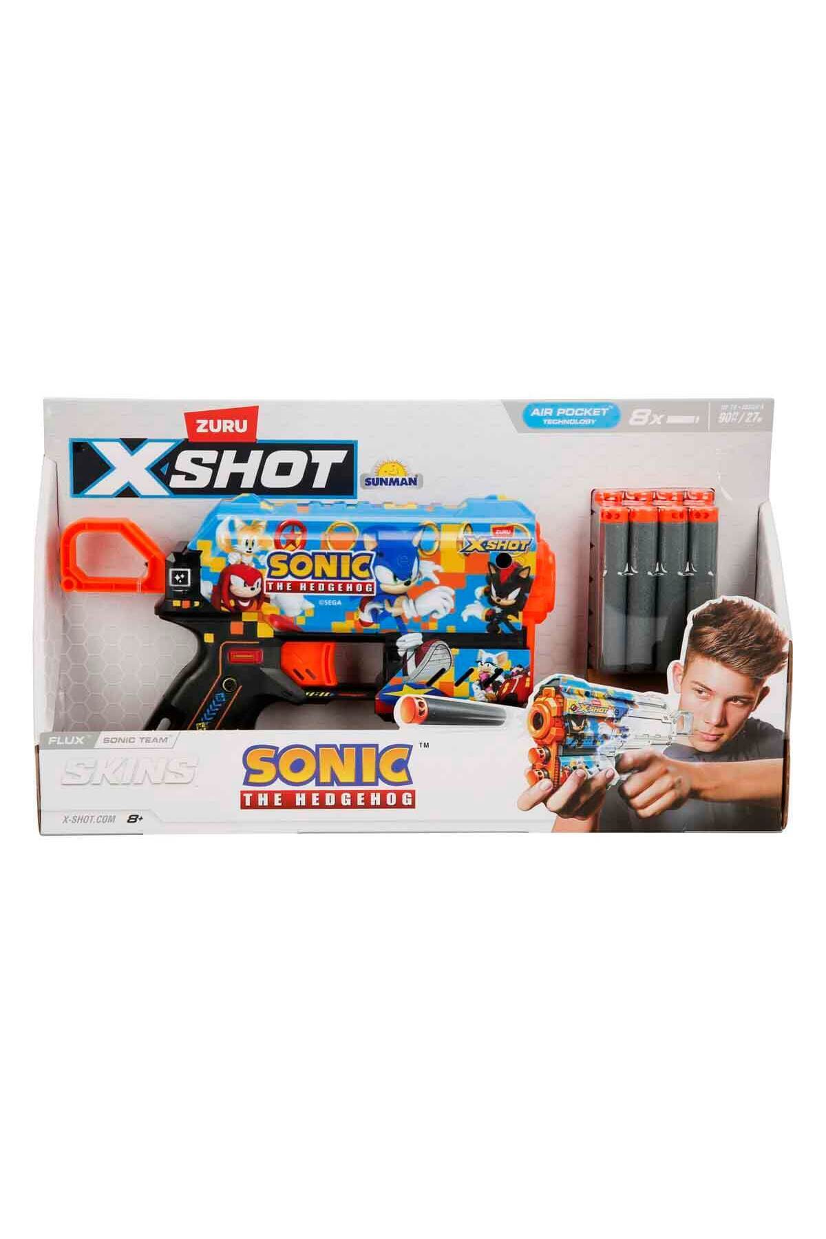 X-Shot Skins Flux Sonic The Hedgehog 8 Mermili Sünger Dart Atan