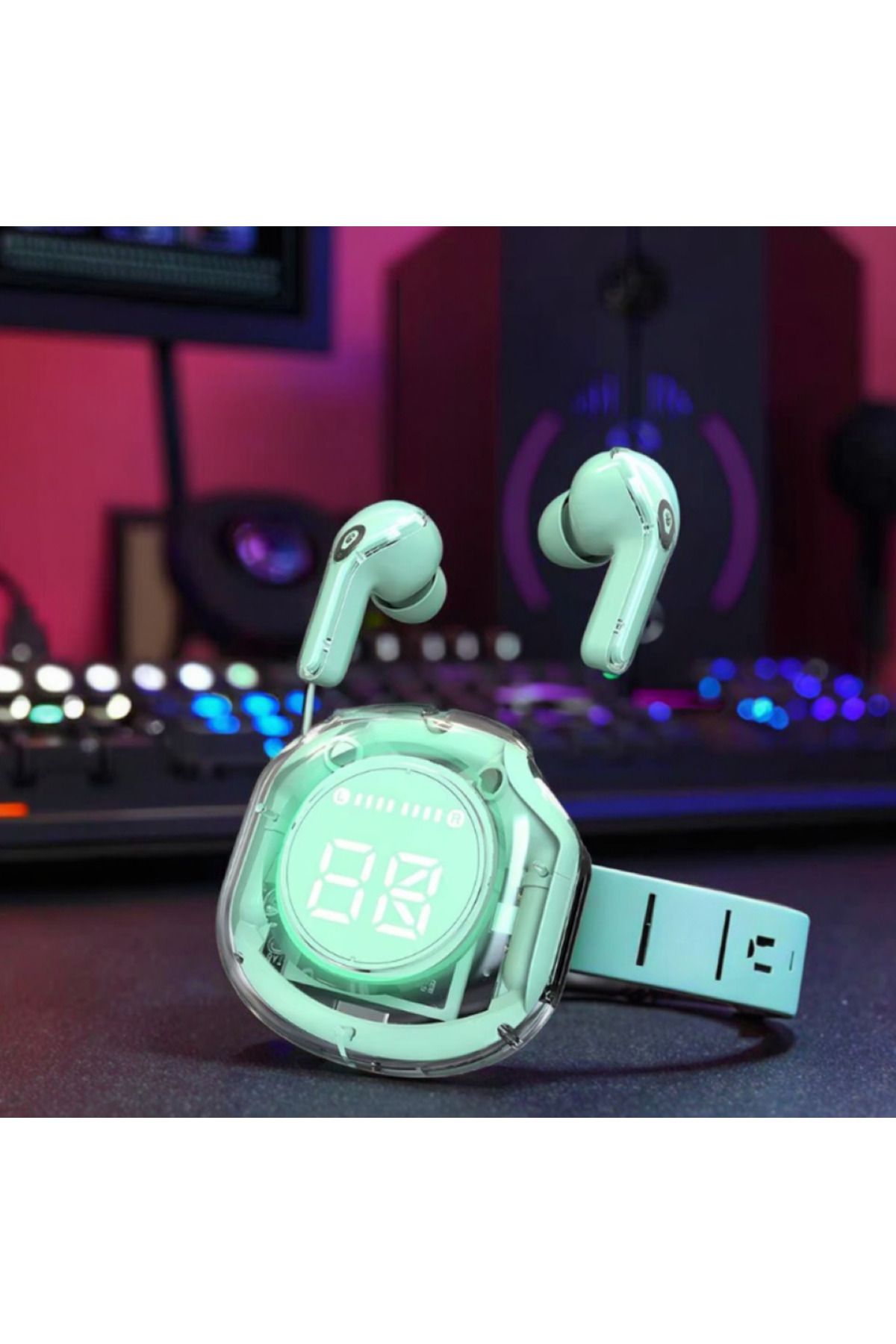 OEM-Wireless Headphones AIR39 TWS, Bluetooth 5.3, ANC/ENC, Hi-Fi, IPX7, Digital Display, Up to 20h Auton 2