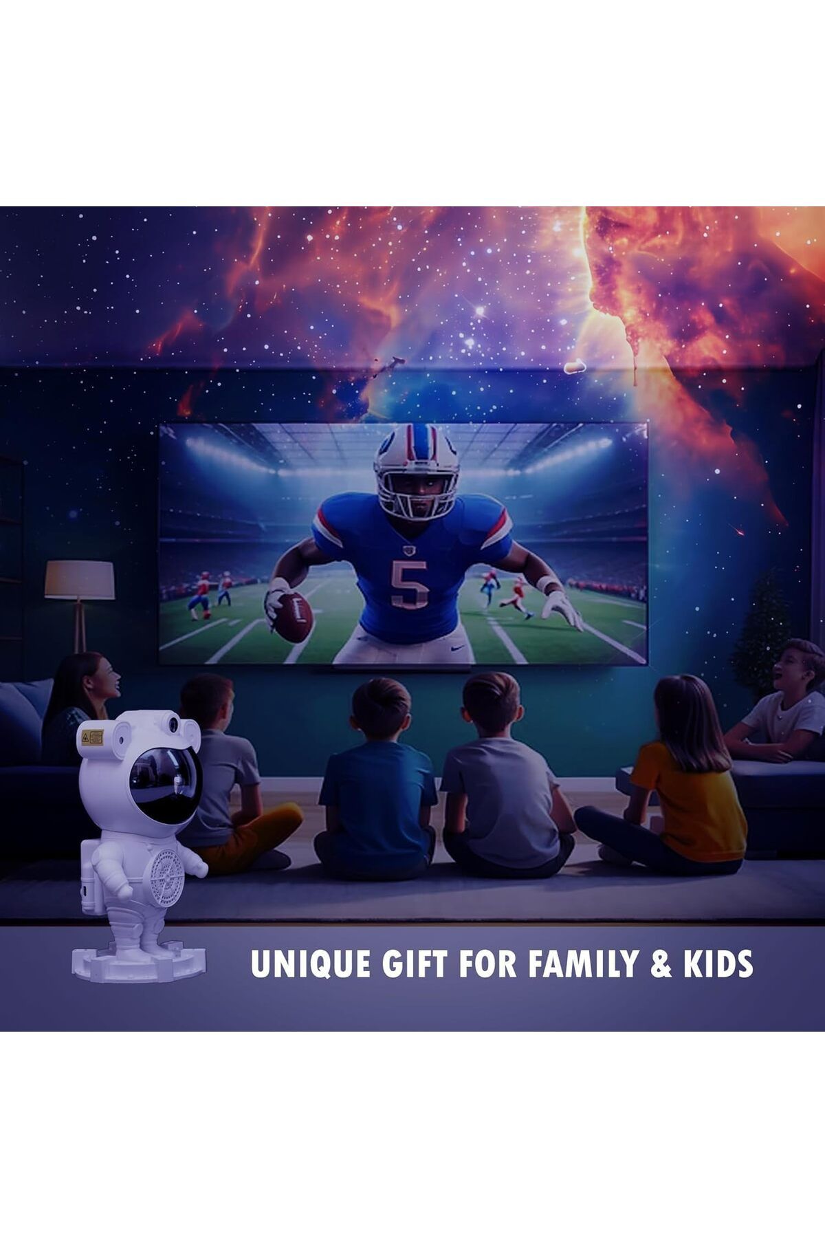 SUKILO-Galaxy Astronaut Star Projector with Bluetooth Speaker, Remote Control, 360° Adjustable Head 5