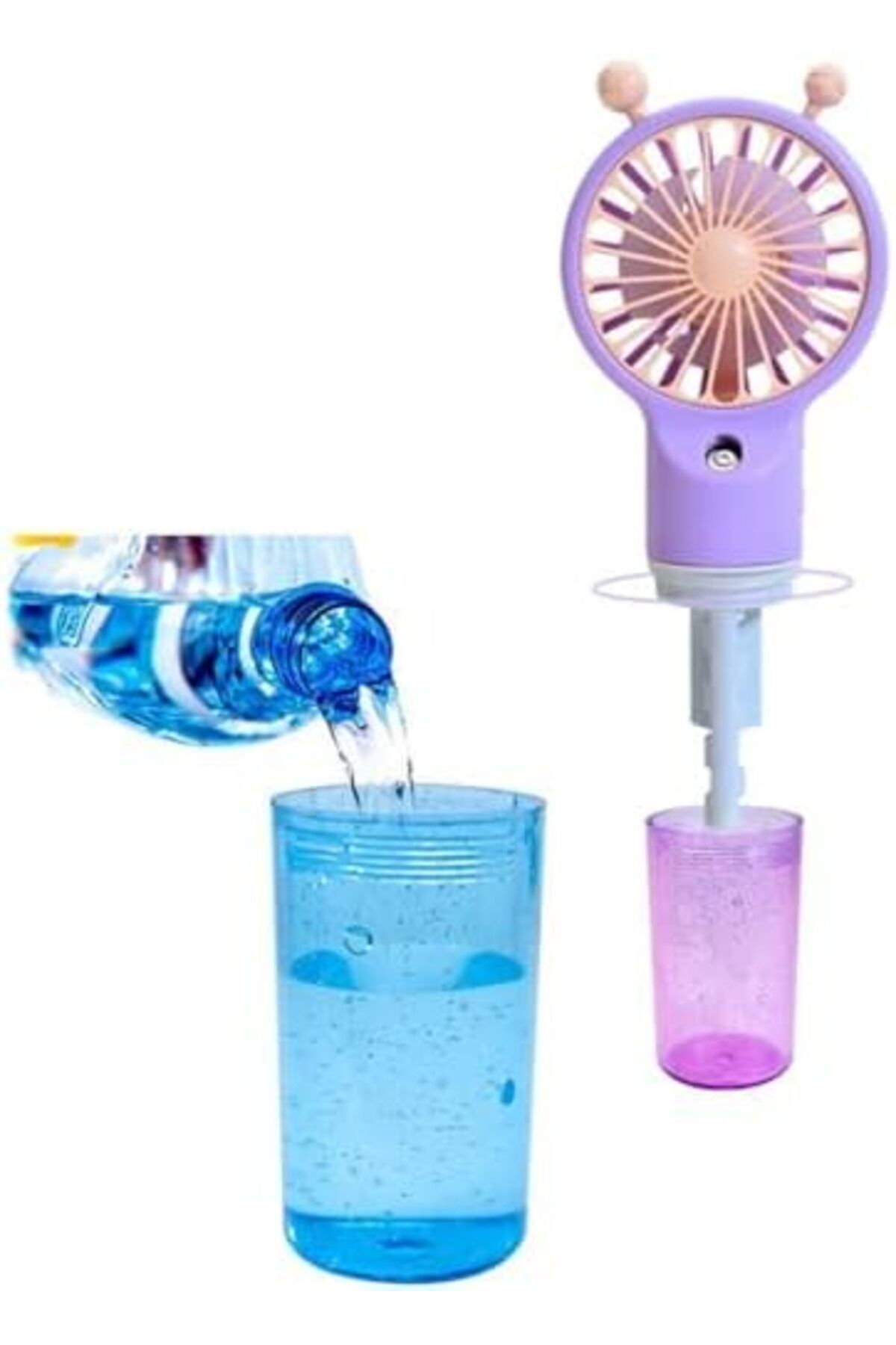 SUKILO-Portable Handheld Fan with USB Rechargeable Cooling Spray, Dual Function Mini Mist Fan for Ou 3