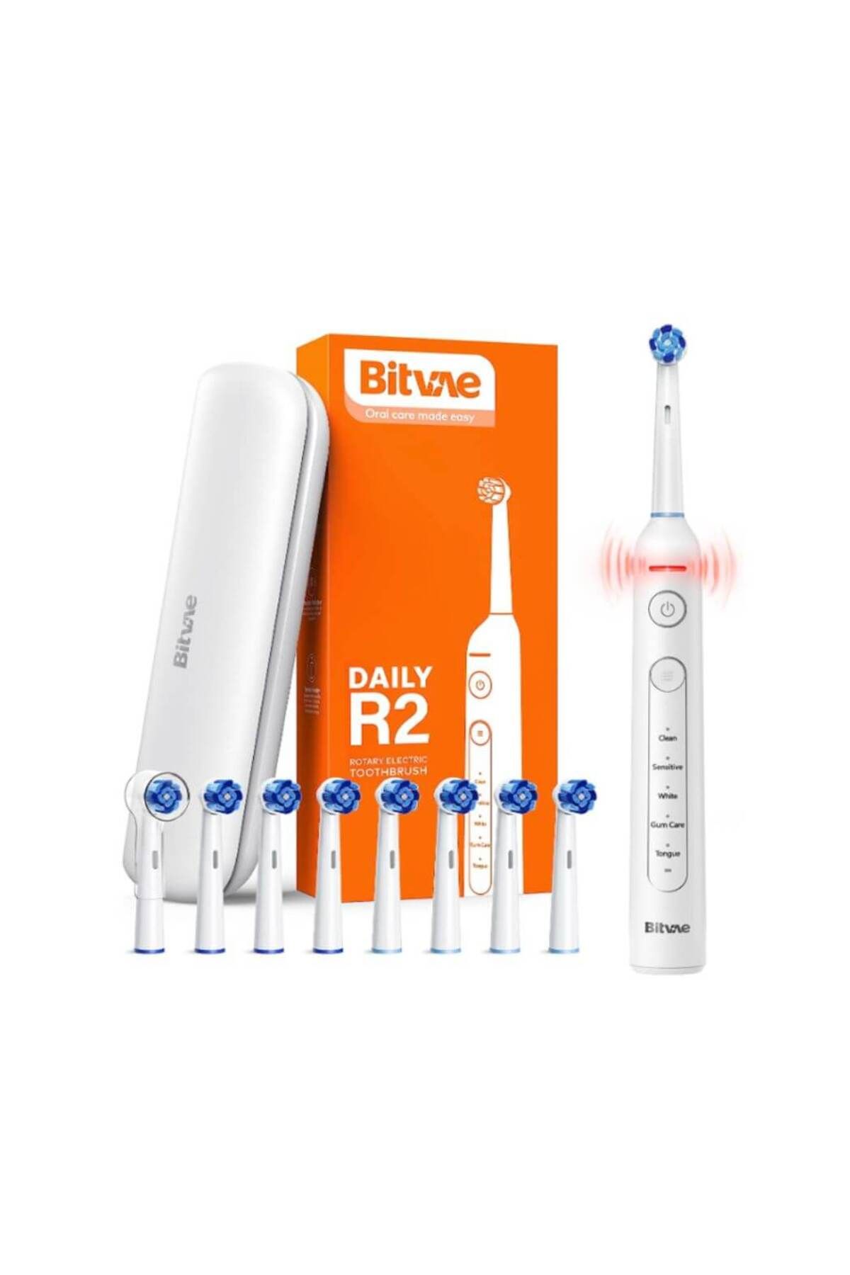 Bitvae-R2 Rotating Toothbrush with 8 Brush Heads, 30-Day Battery Life 1
