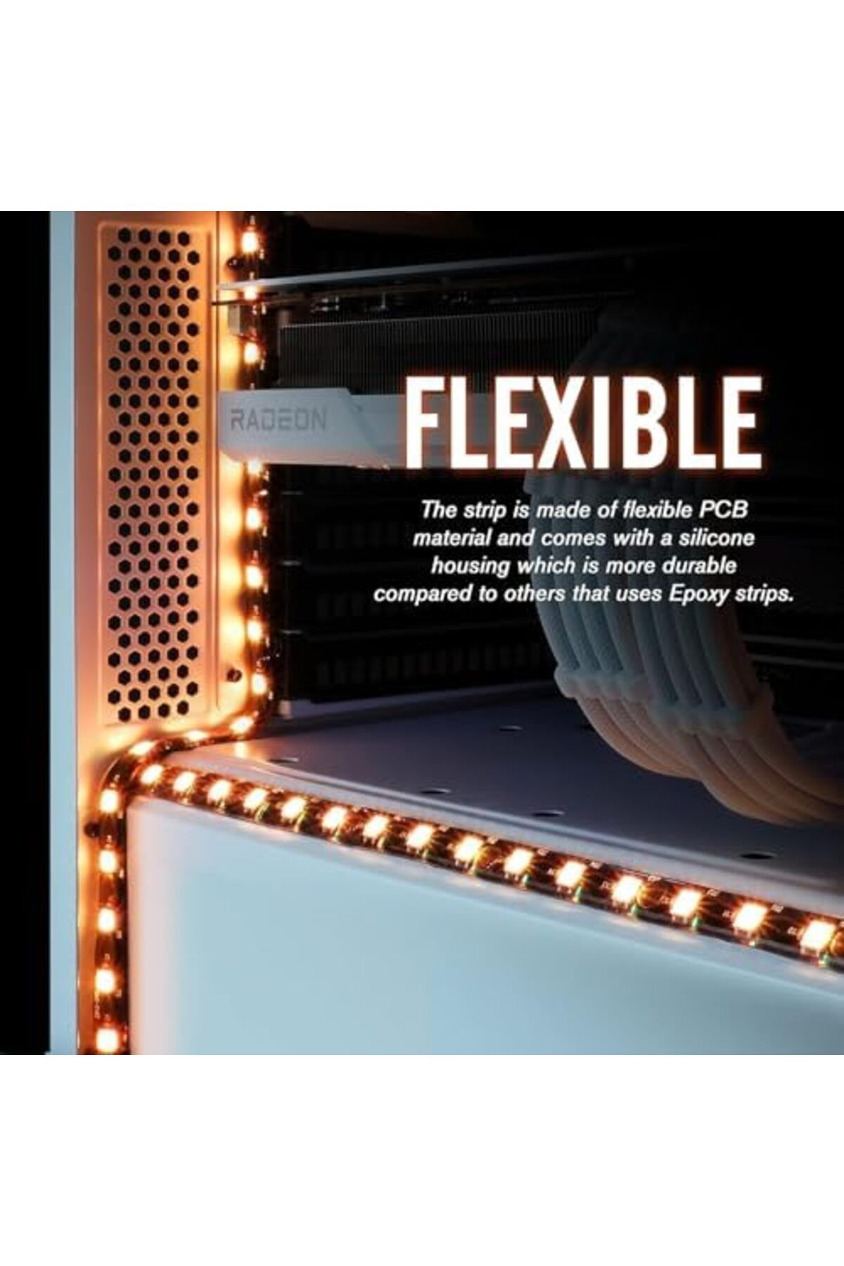 SUKILO-Addressable RGB LED Strips with Magnet for PC Case, with Remote Control - 2 Pack 40CM 4
