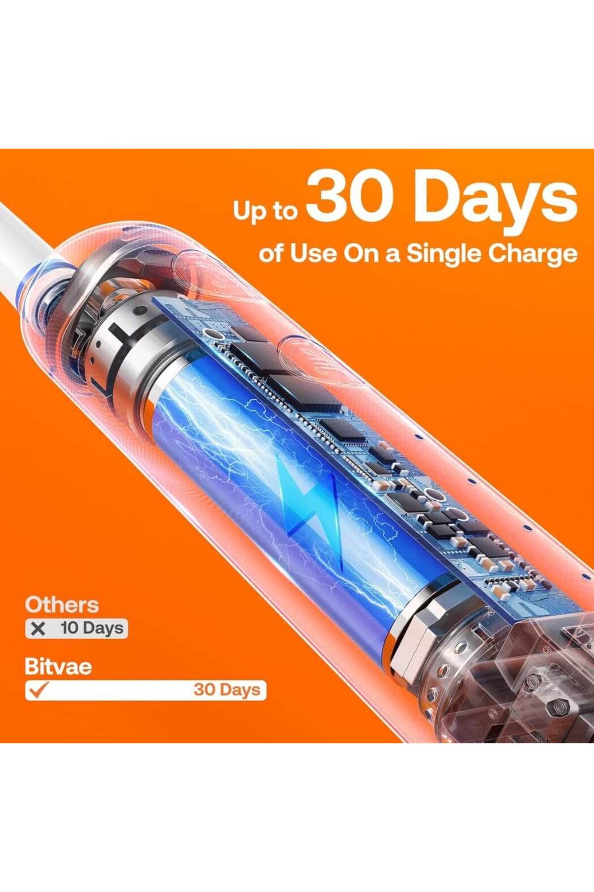 Bitvae-R2 Rotating Toothbrush with 8 Brush Heads, 30-Day Battery Life 5