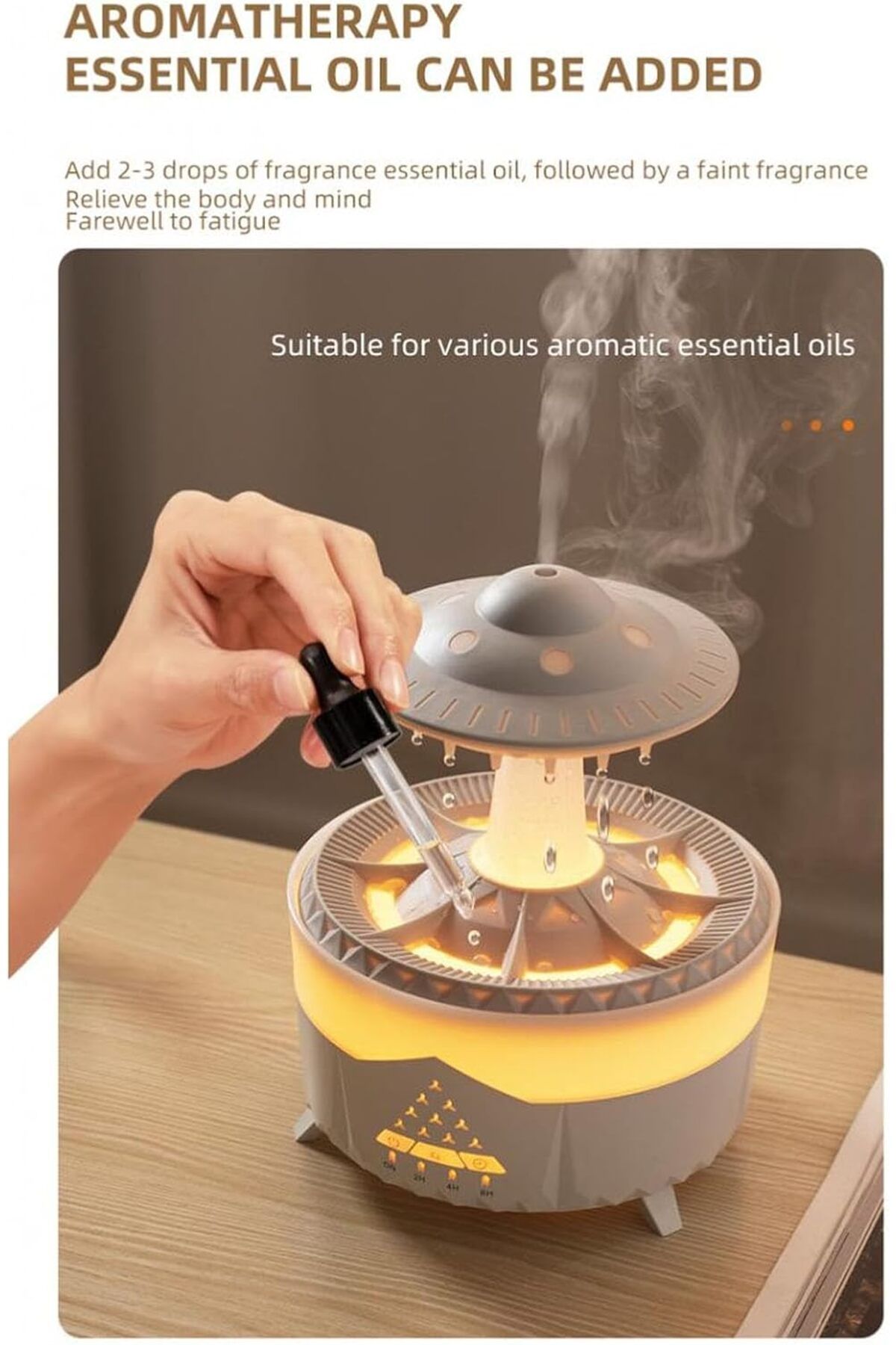 SUKILO-7-Color Rain Cloud Humidifier with Essential Oil Diffuser 7