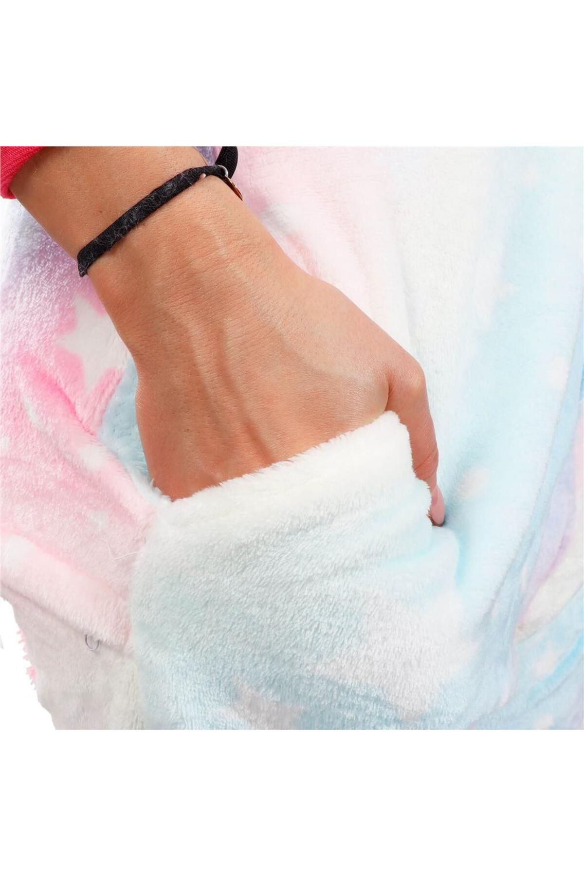 SERSIMO-Pijama tip salopeta pentru dama, model unicorn, marime M 14