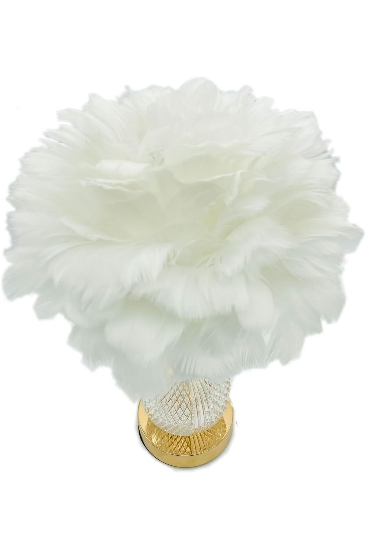 SUKILO-Modern Feather LED Bedside Lamp – Shade Dimmable Night Table Lamp - Soft Glow Dandelion Nig 5