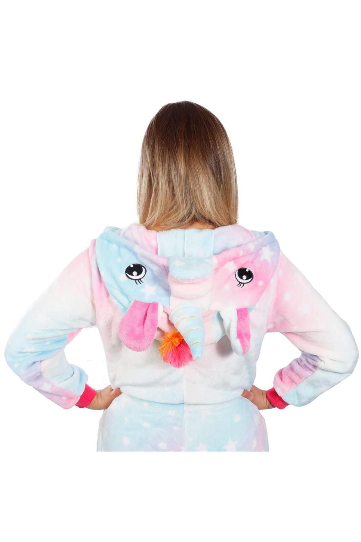 SERSIMO-Pijama tip salopeta pentru dama, model unicorn, marime M 10