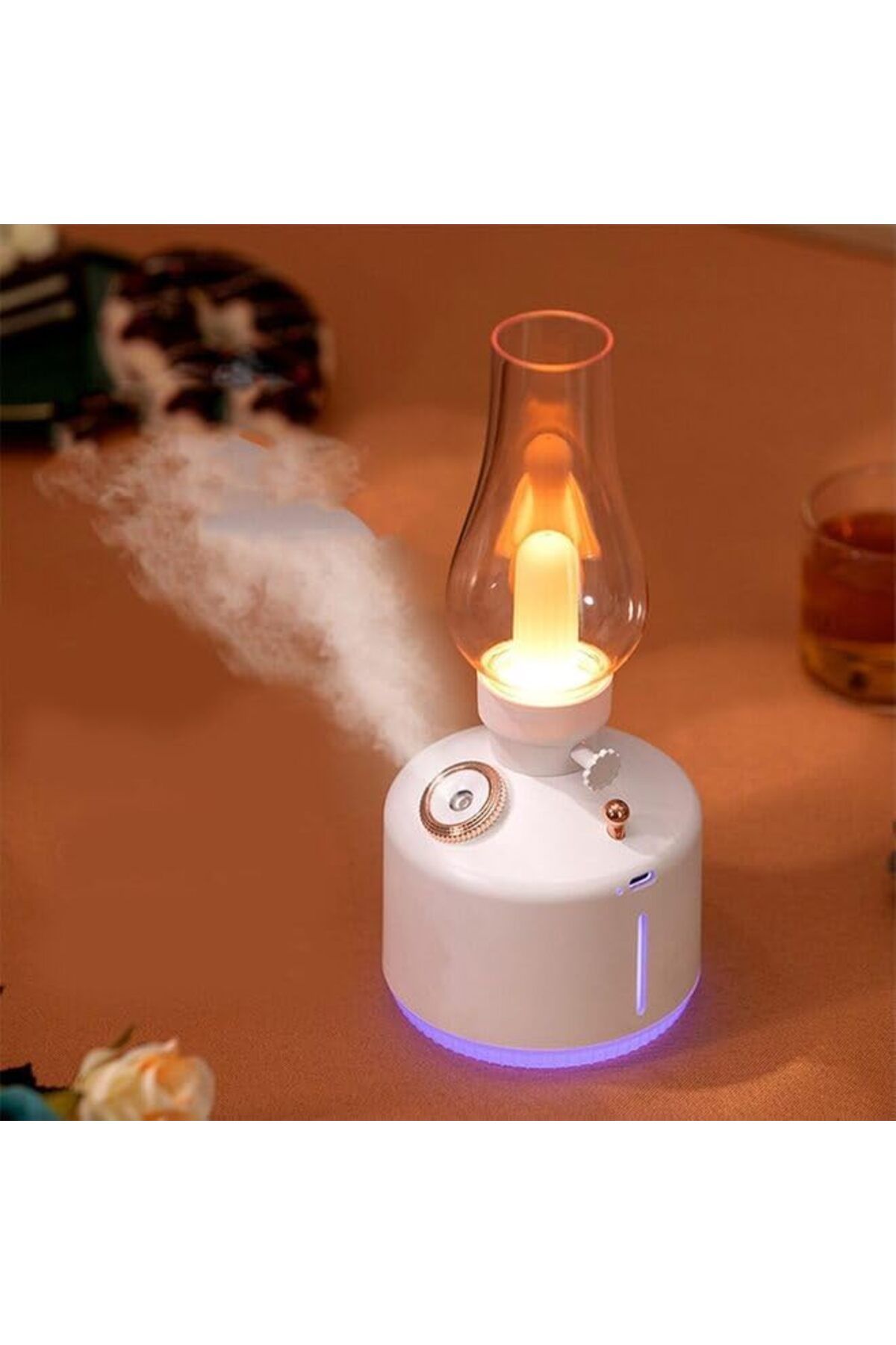 SUKILO-Retro Lamp Humidifier with USB Charging, 280ml Aroma Diffuser, Quiet Operation, Desk Lamp Fun 2