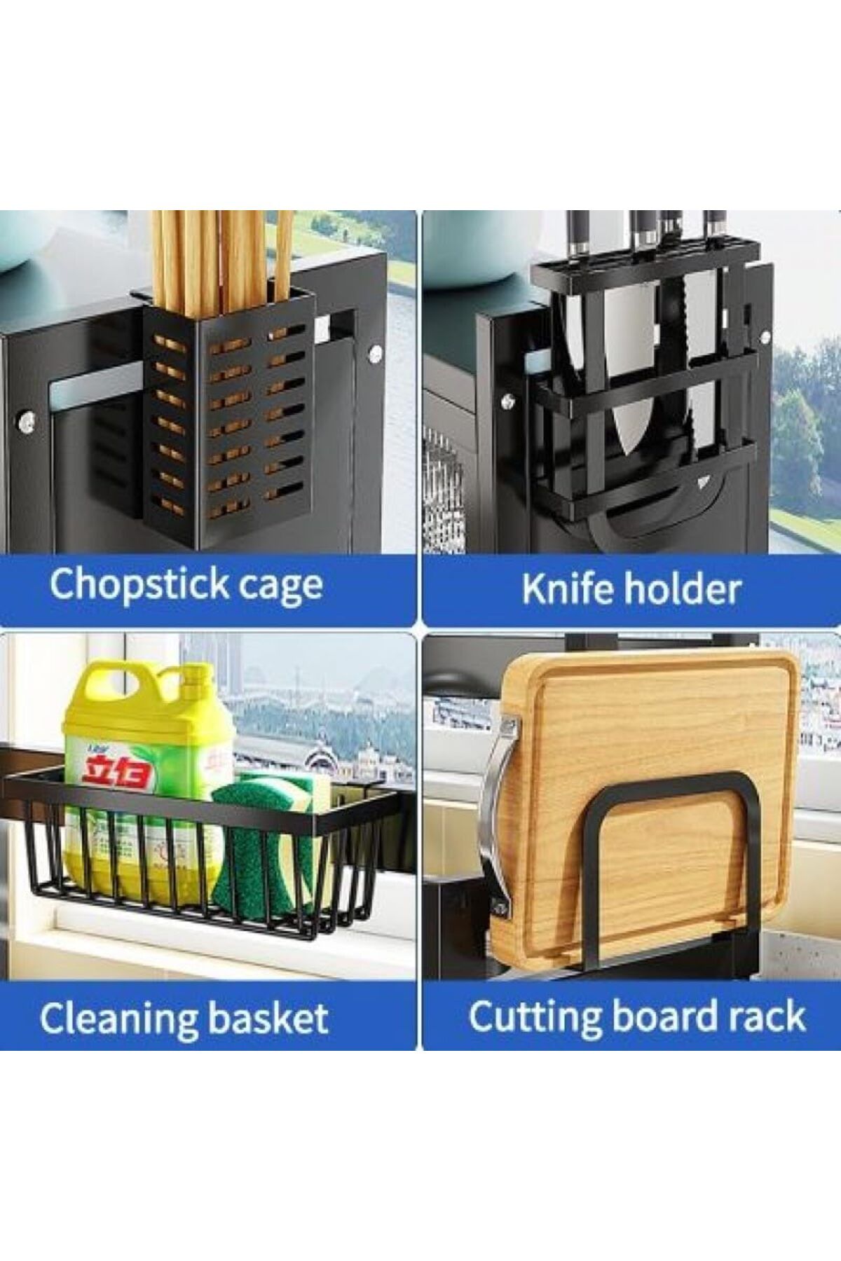 Generic-Over Sink Dish Drying Rack 85 cm with Cabinet 4