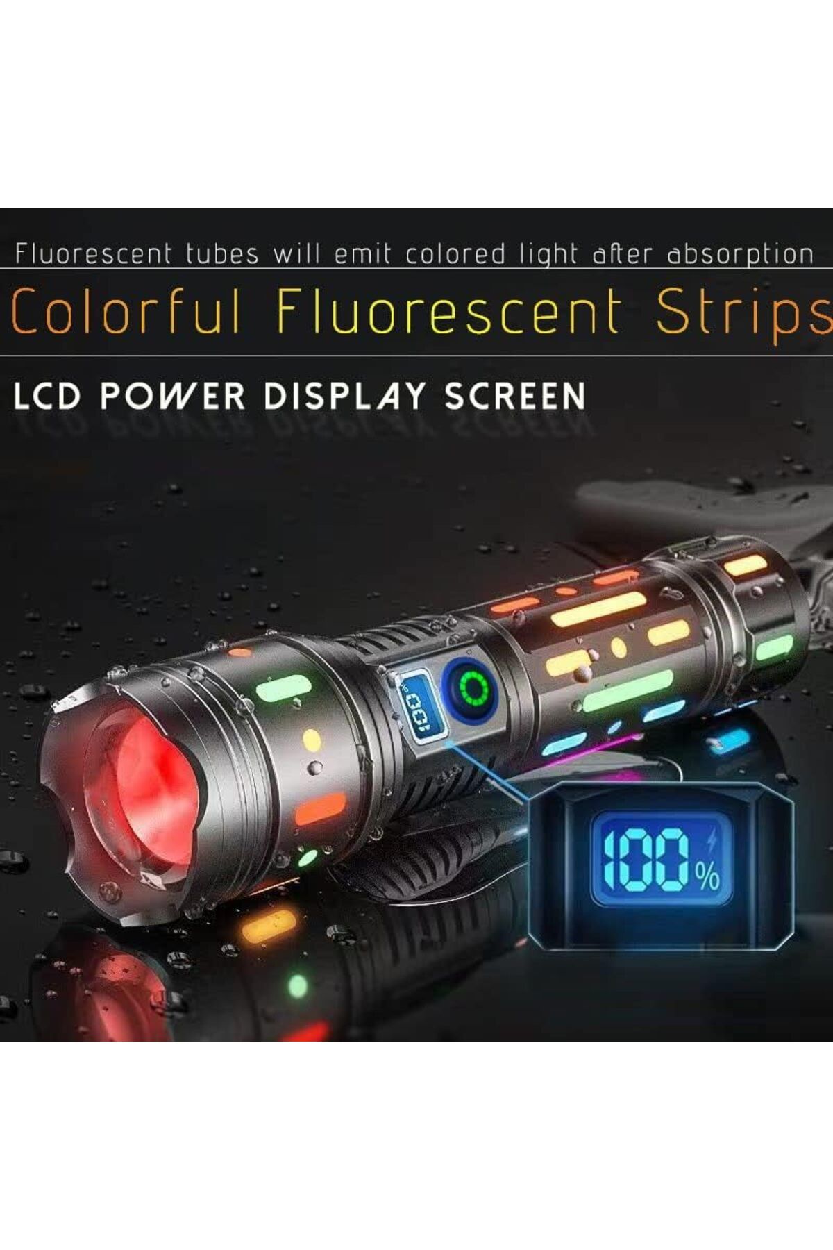 SUKILO-مصباح يدوي عالي الطاقة، قابل لإعادة الشحن، مزود بمنفذ USB-C للشحن السريع 5