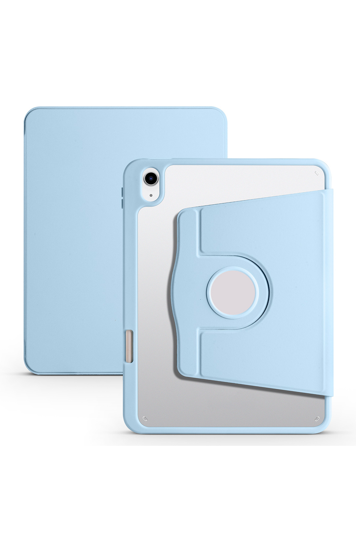 VELMORA-iPad 11Th Generation Compatible 360 ​​Rotatable Stand Pen Compartment Camera Protected Case - Gray 2