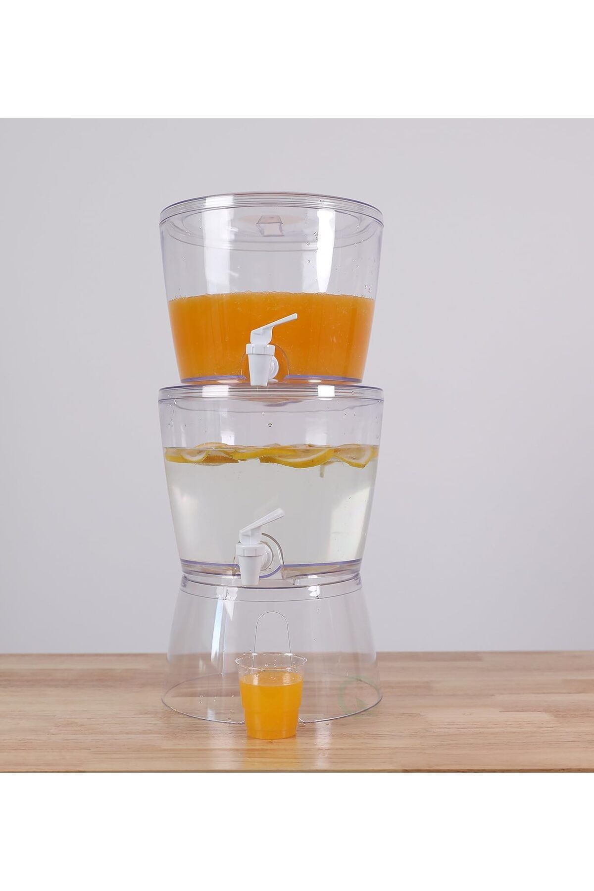 Biki-Stackable Beverage Dispenser with Stand, 5.3 Liters x 2, Size L, Transparent 8