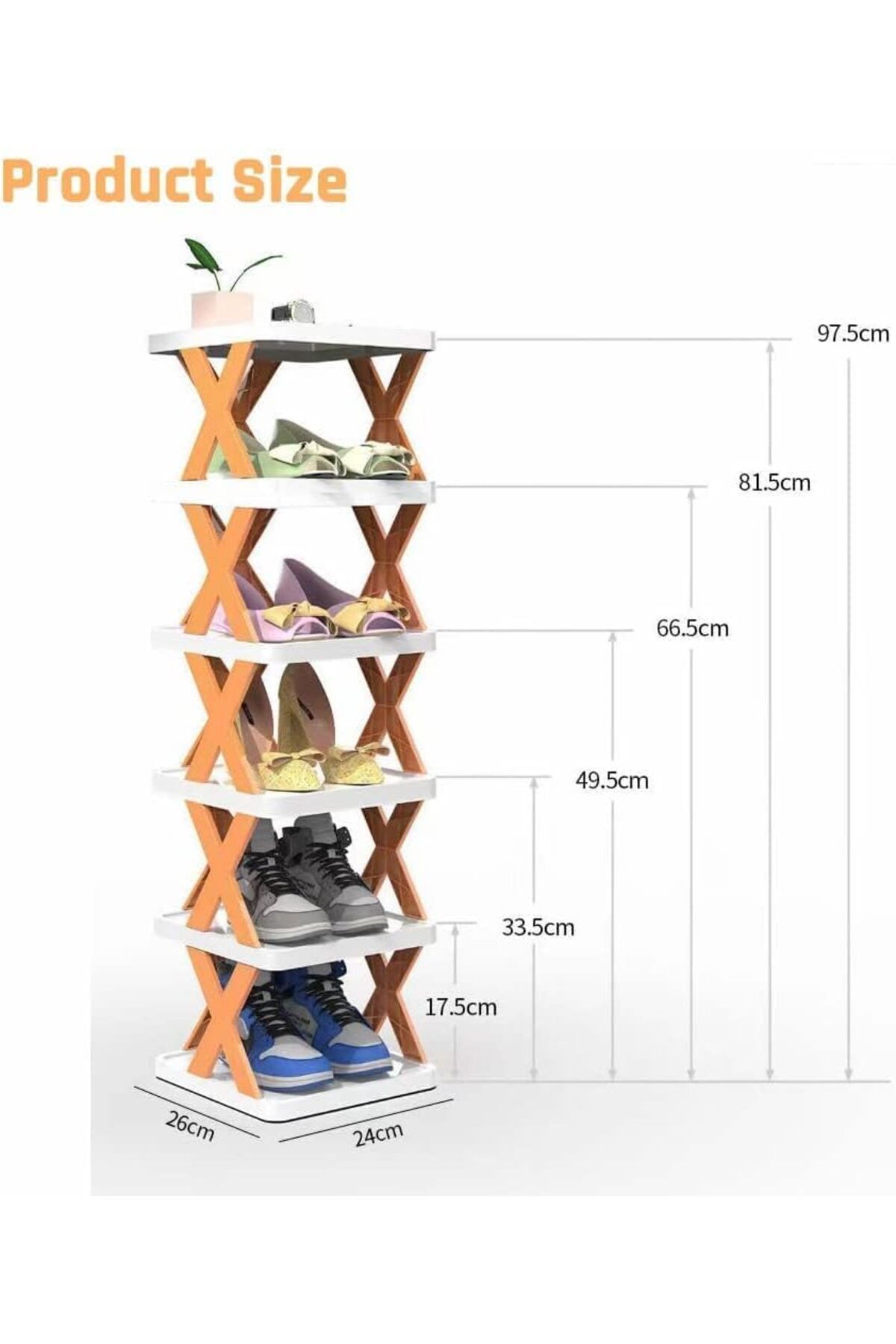 SUKILO-Portable 4-Layer Space Saving Shoe Rack Stand Organizer 2