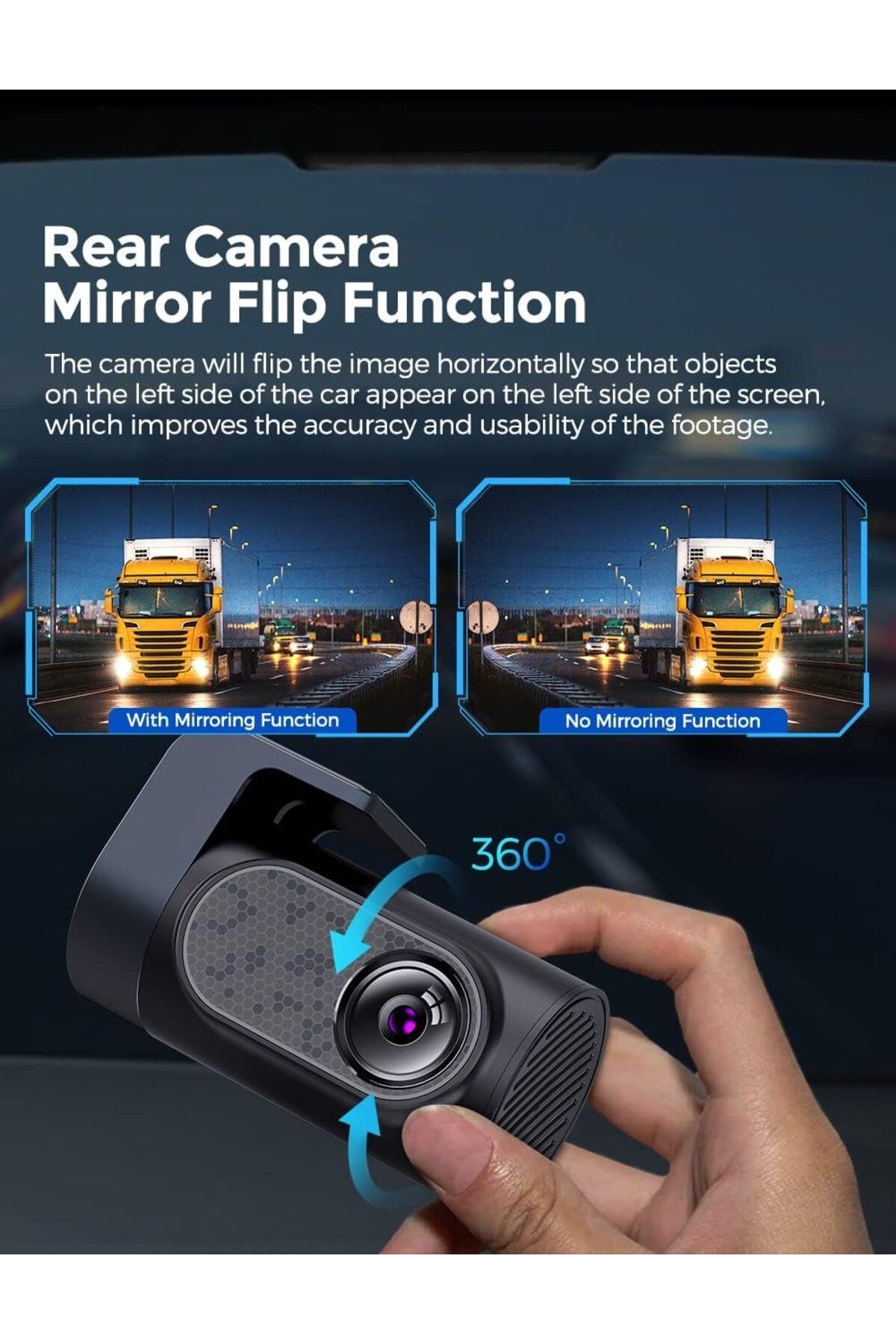 AZDOME-Camera auto DVR M550Pro, Dubla, 4K, WiFi, GPS ,5GHz, WDR, G-Sensor, Mod parcare, Card 64 5
