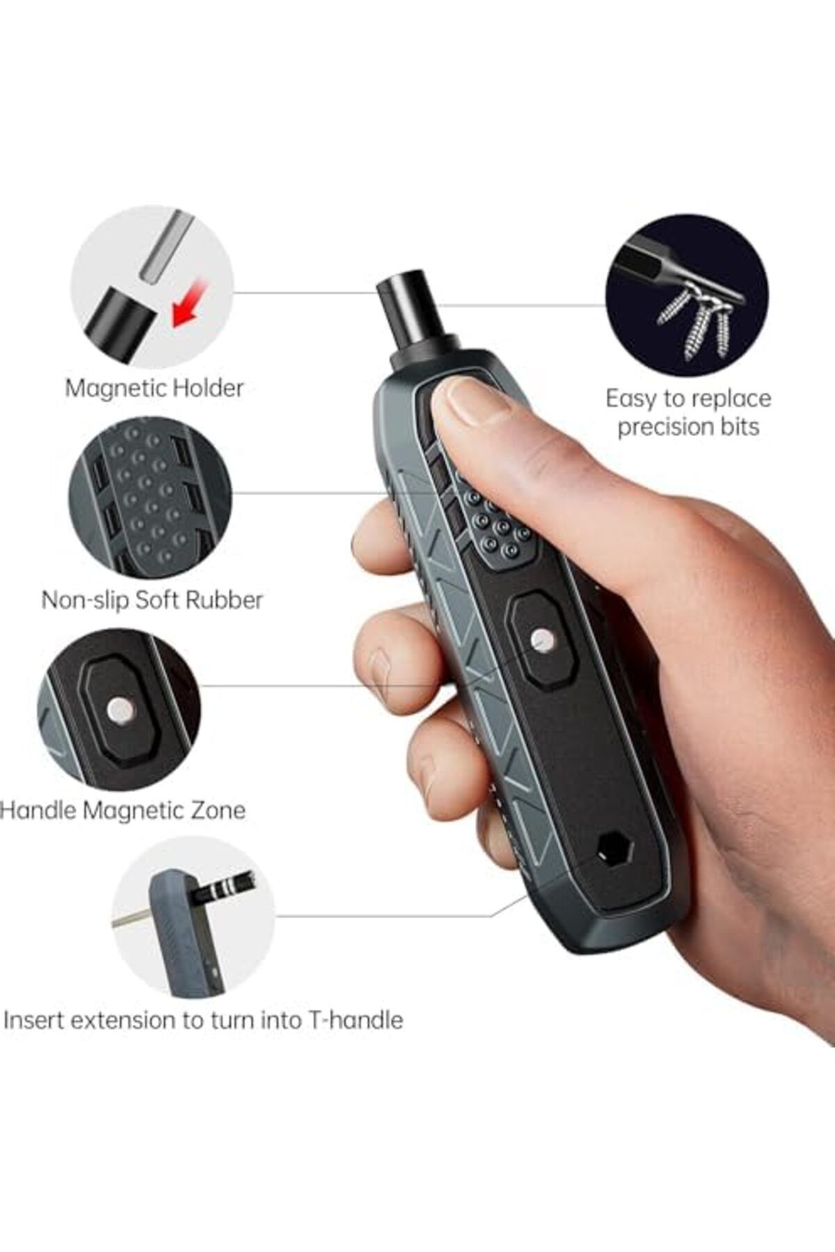 SUKILO-181-in-1 Electric Screwdriver Set – Cordless Mini Driver with 162 CR-V Bits 6
