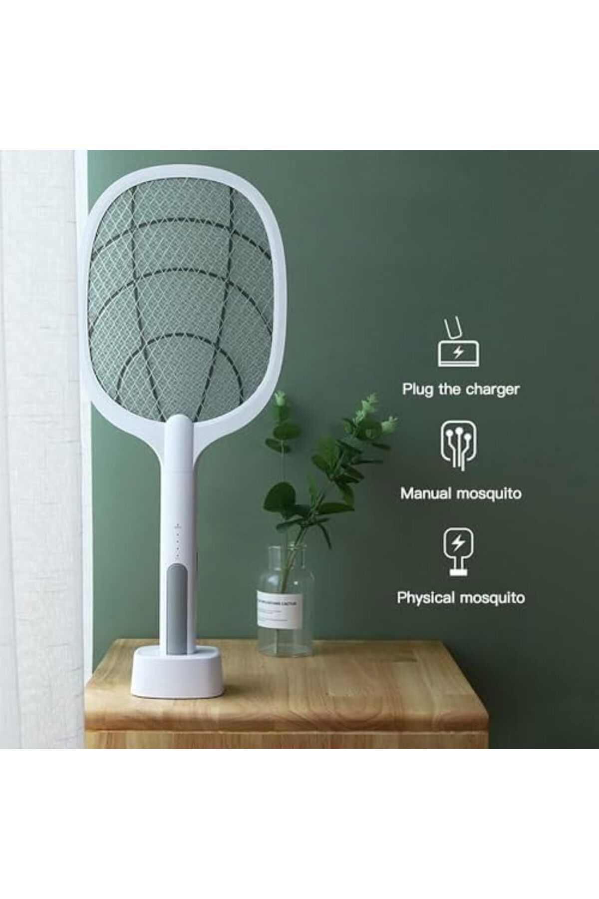 SUKILO-Multi-Function Electronic Swatter – 2-in-1 Rechargeable Mosquito Racket with USB Charging, 3