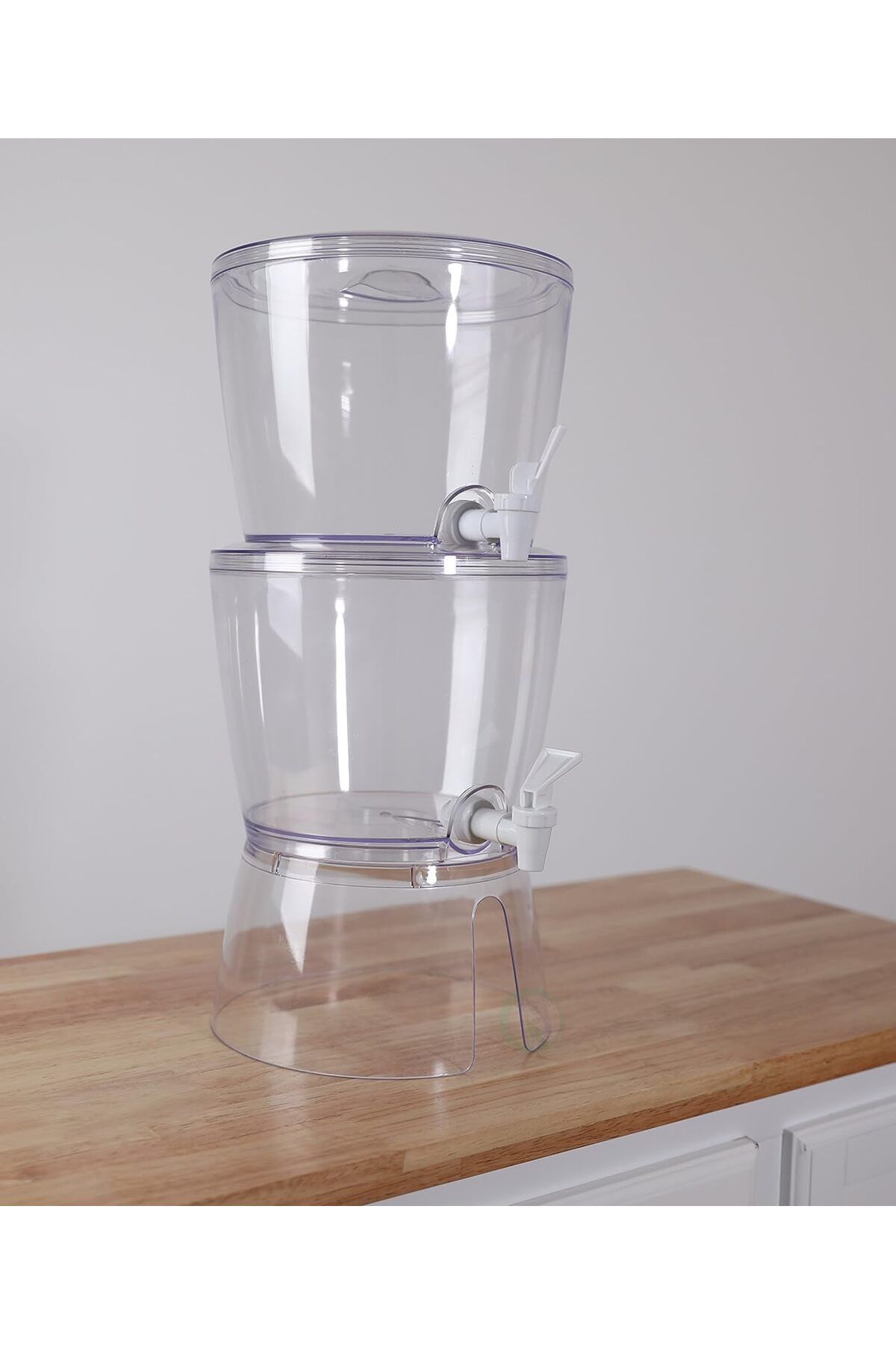 Biki-Stackable Beverage Dispenser with Stand, 5.3 Liters x 2, Size L, Transparent 6