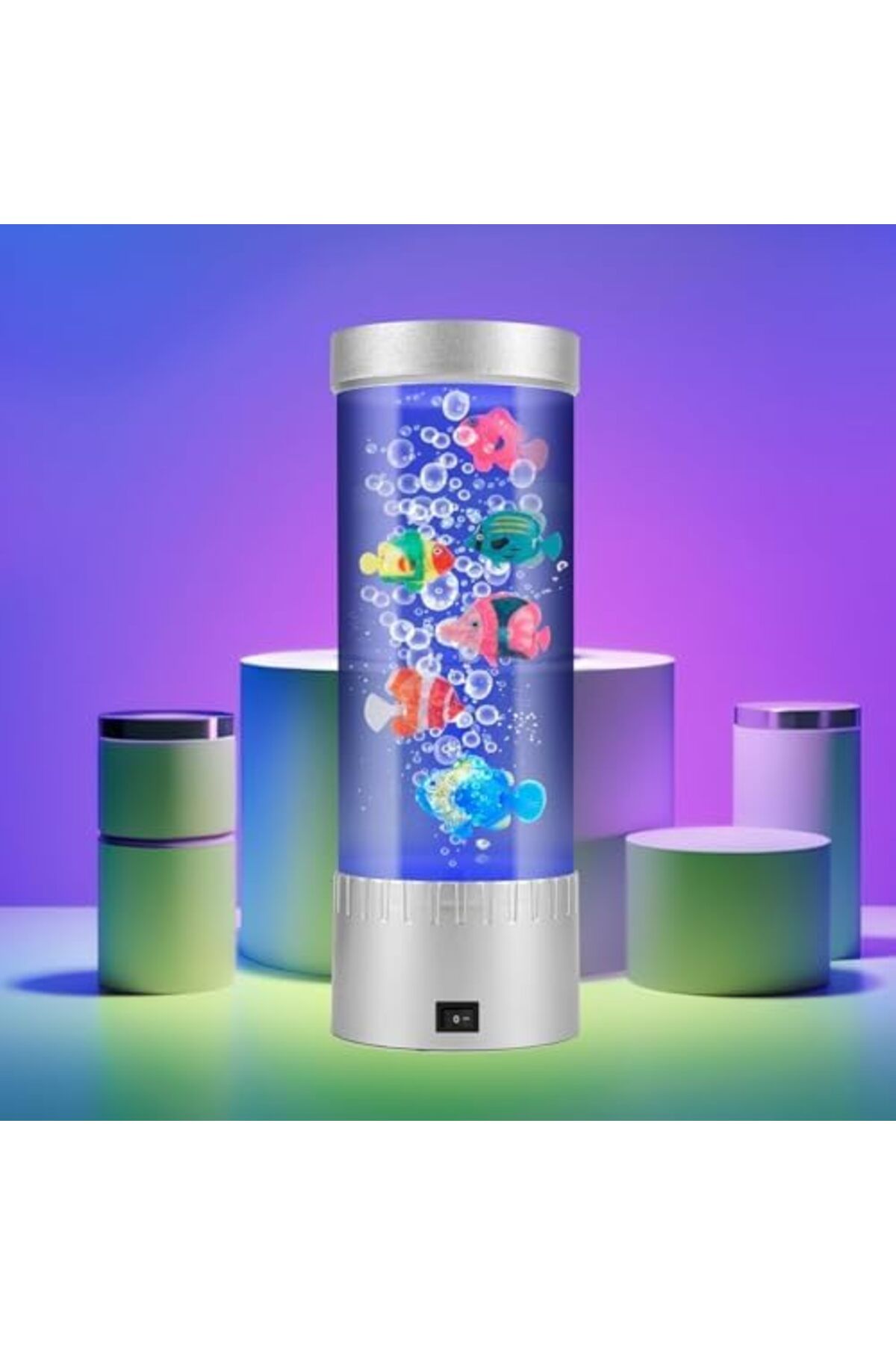 SUKILO-Fish Lamp Aquarium – Color-Changing LED Artificial Fish Tank with Bubbles – Mood Light De 4