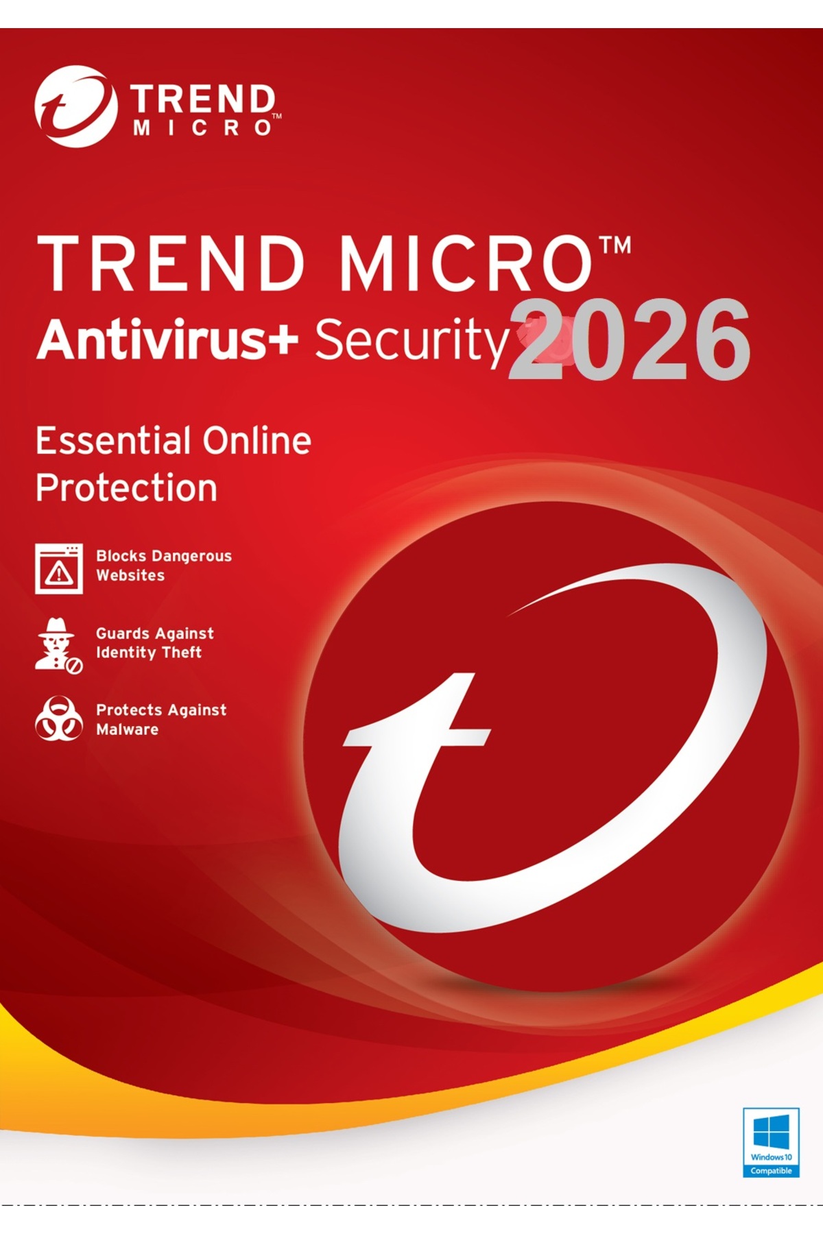 TREND MICRO Antivirus+ Security 2026 (Windows) - 3 Cihaz 1 Yıl Abonelik ...