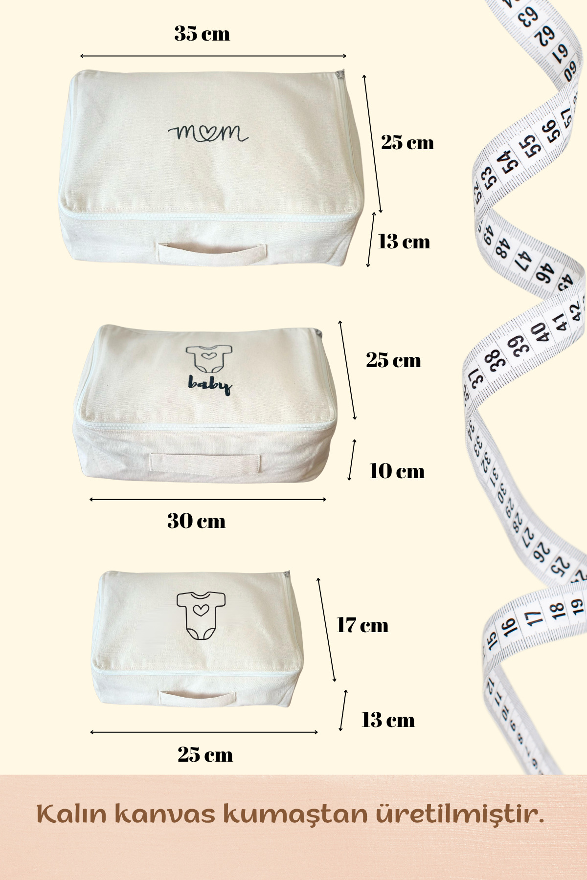 Mama Yoyo Baby Kids 3'lü Hurç Anne Bebek Doğum Hastane Düzenleme Bavul Valiz Çantası Hastane Çıkışı Içi Düzenleyici fotoğrafı 4 (önizleme)