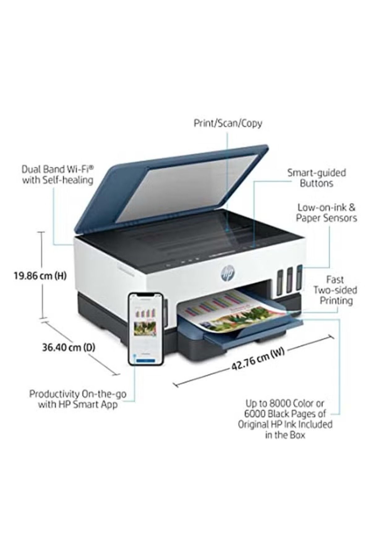 HP-Smart Tank 725 All-In-One Duplex Wifi High Capacity Inktank Multi-Function 3