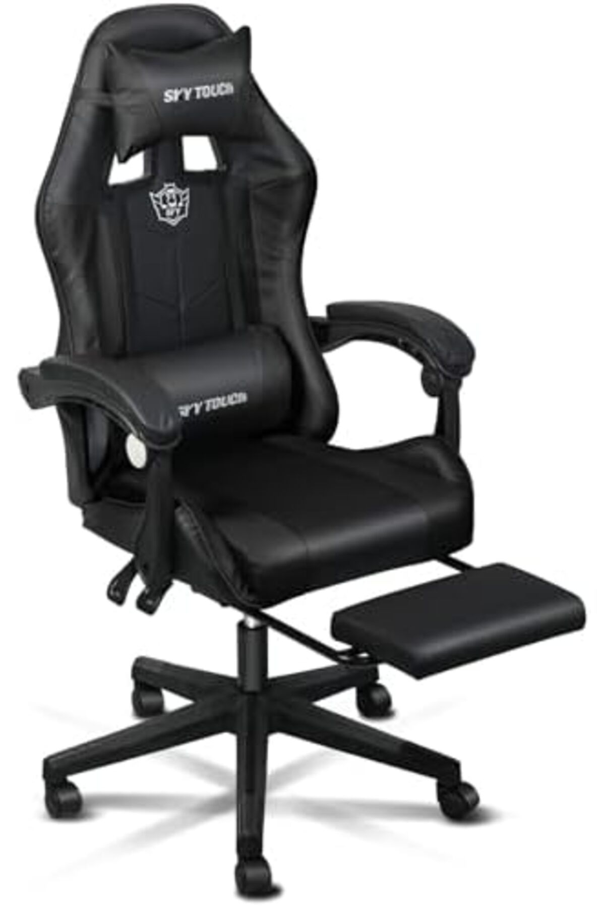 SKY TOUCH-SKY-TOUCH Computer Gaming Chair, Adjustable Height Desk Chair with Rest Foot Rest, Ergonomic Leather 2