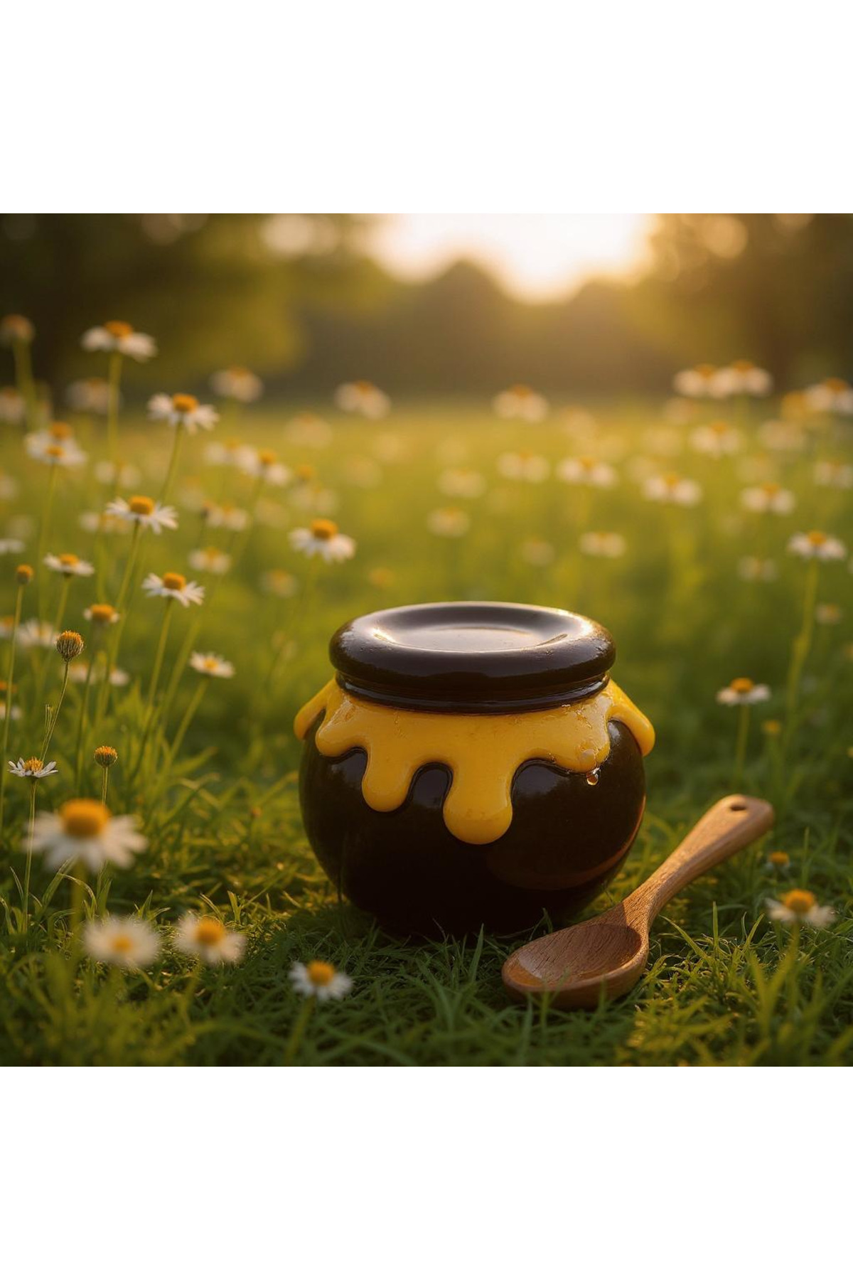 TRINKET WITH HONEY JAR LID BROWN